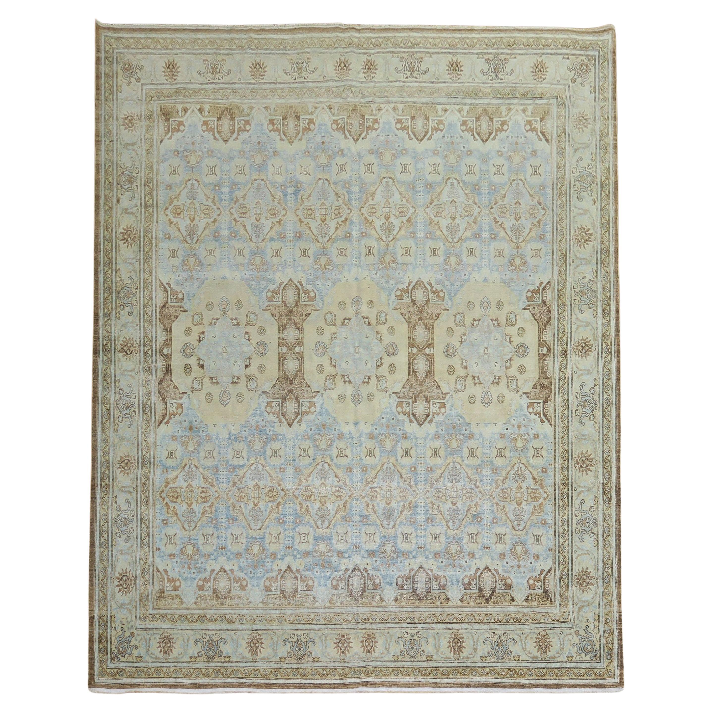 Zabihi Collection Northwest Persian Sky Blue Room Size Rug For Sale
