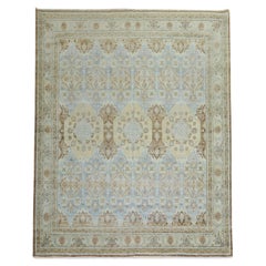 Zabihi Kollektion Nordwest Persischer Himmelblauer Teppich in Zimmergröße