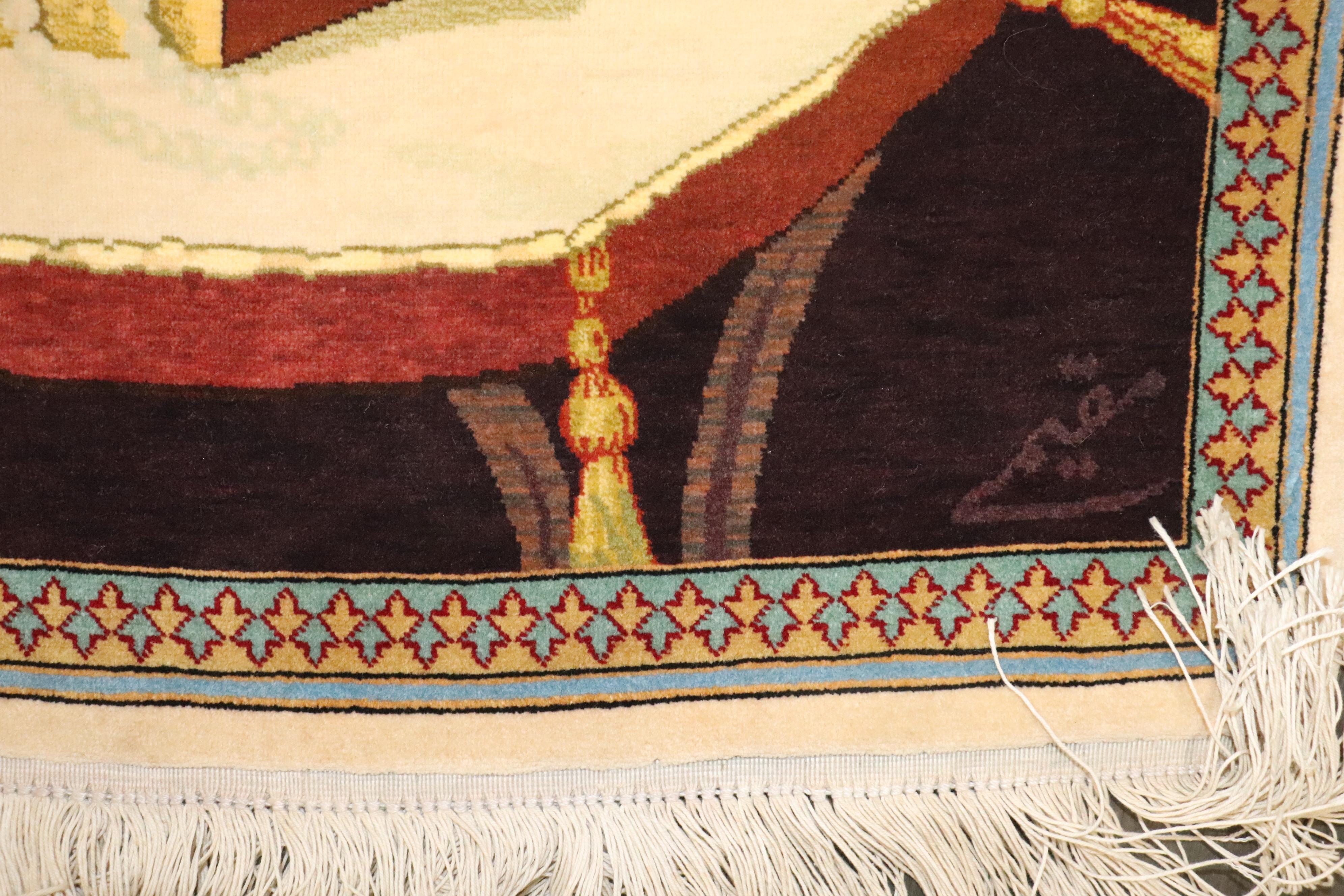 Lana Tappeto Kashan persiano vintage nudo della Collection'S in vendita