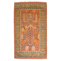 Zabihi Collection Orange Antique Turkish Oushak, 3'2'' x 5'1''