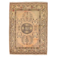 Zabihi Kollektion Orange Khotan Schachtelteppich
