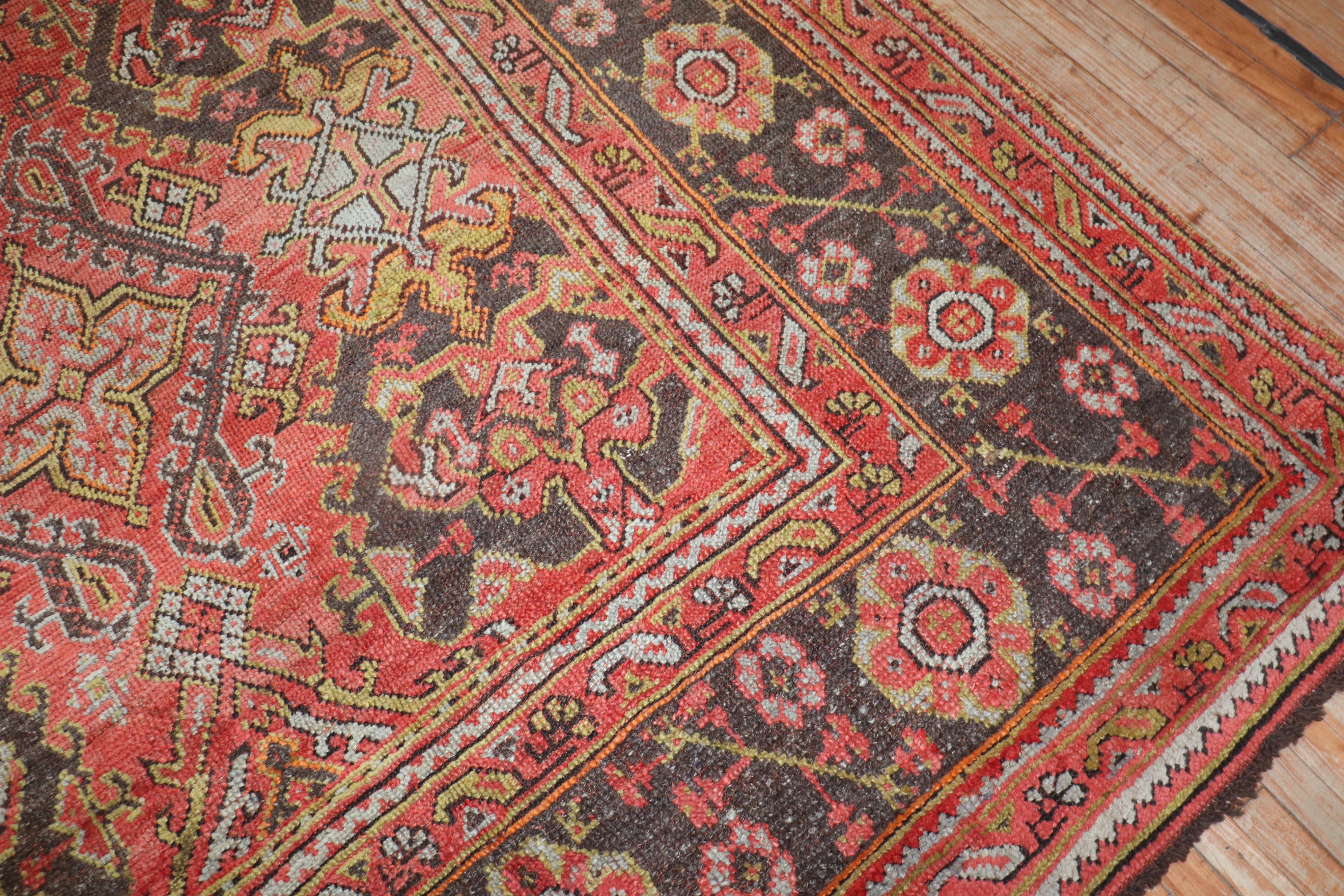 20th Century Zabihi Collection Oversize Antique Oushak Rug For Sale