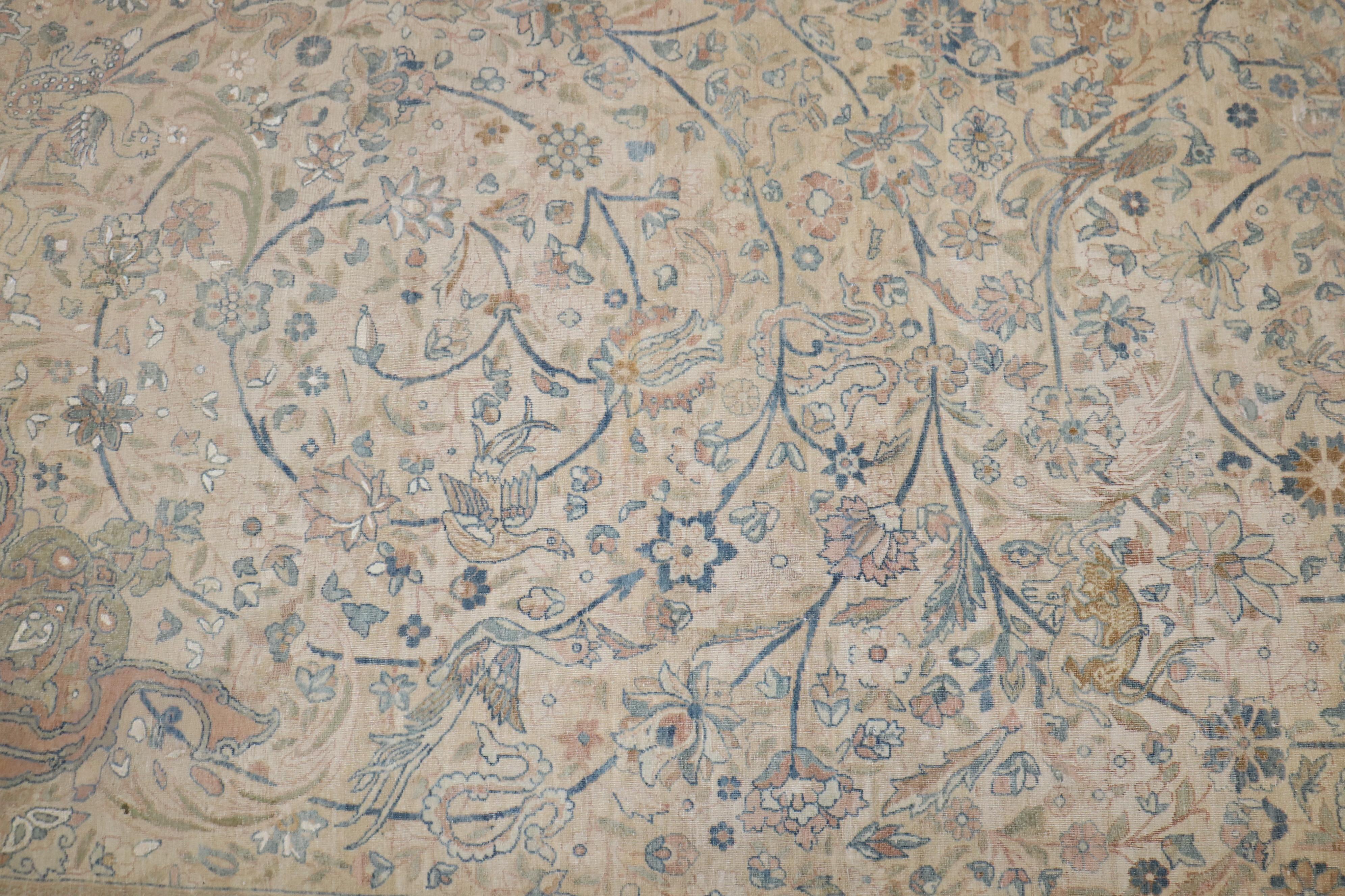 Zabihi Collection Oversize Antique Persian Kerman Carpet  For Sale 7