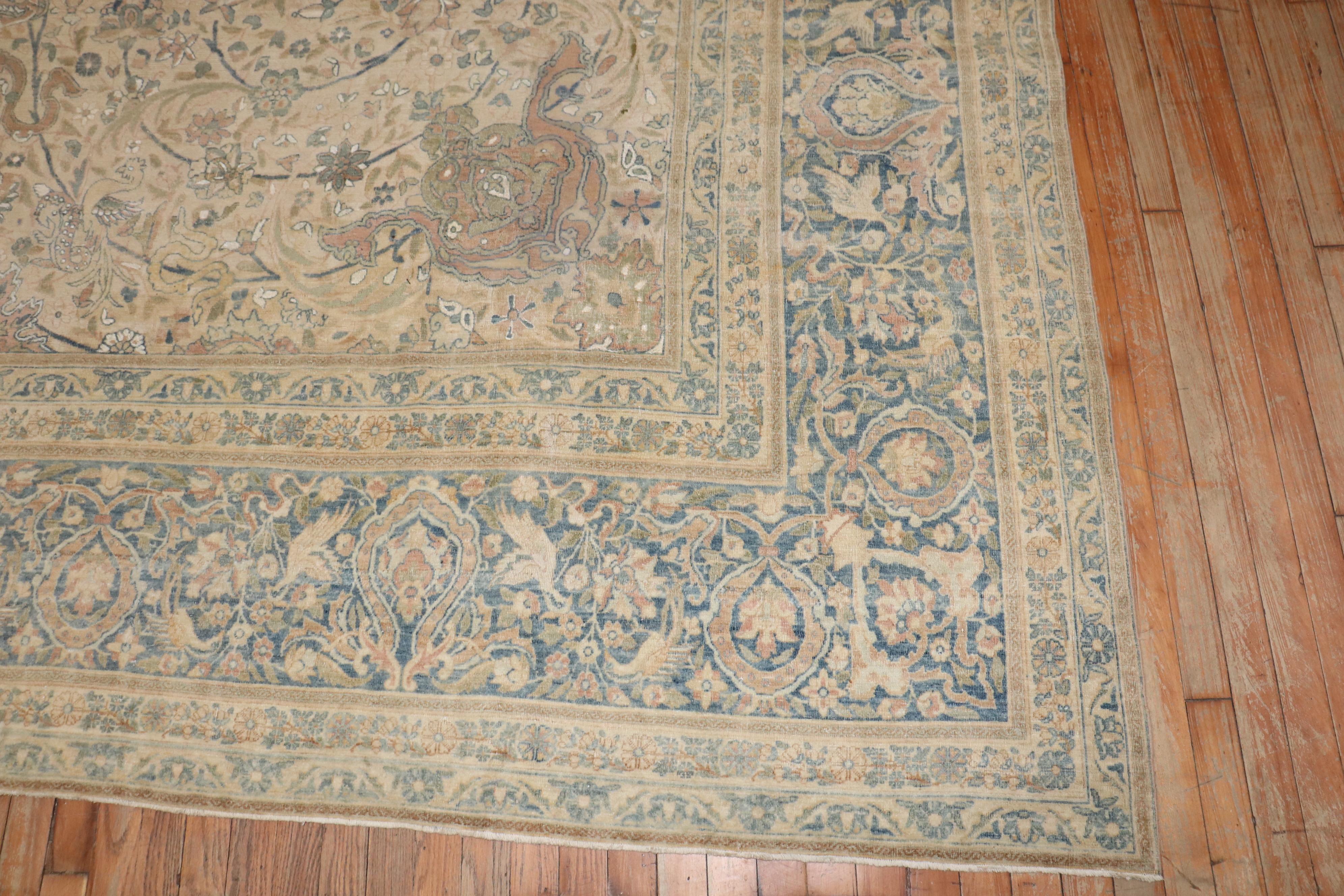 Hand-Knotted Zabihi Collection Oversize Antique Persian Kerman Carpet  For Sale