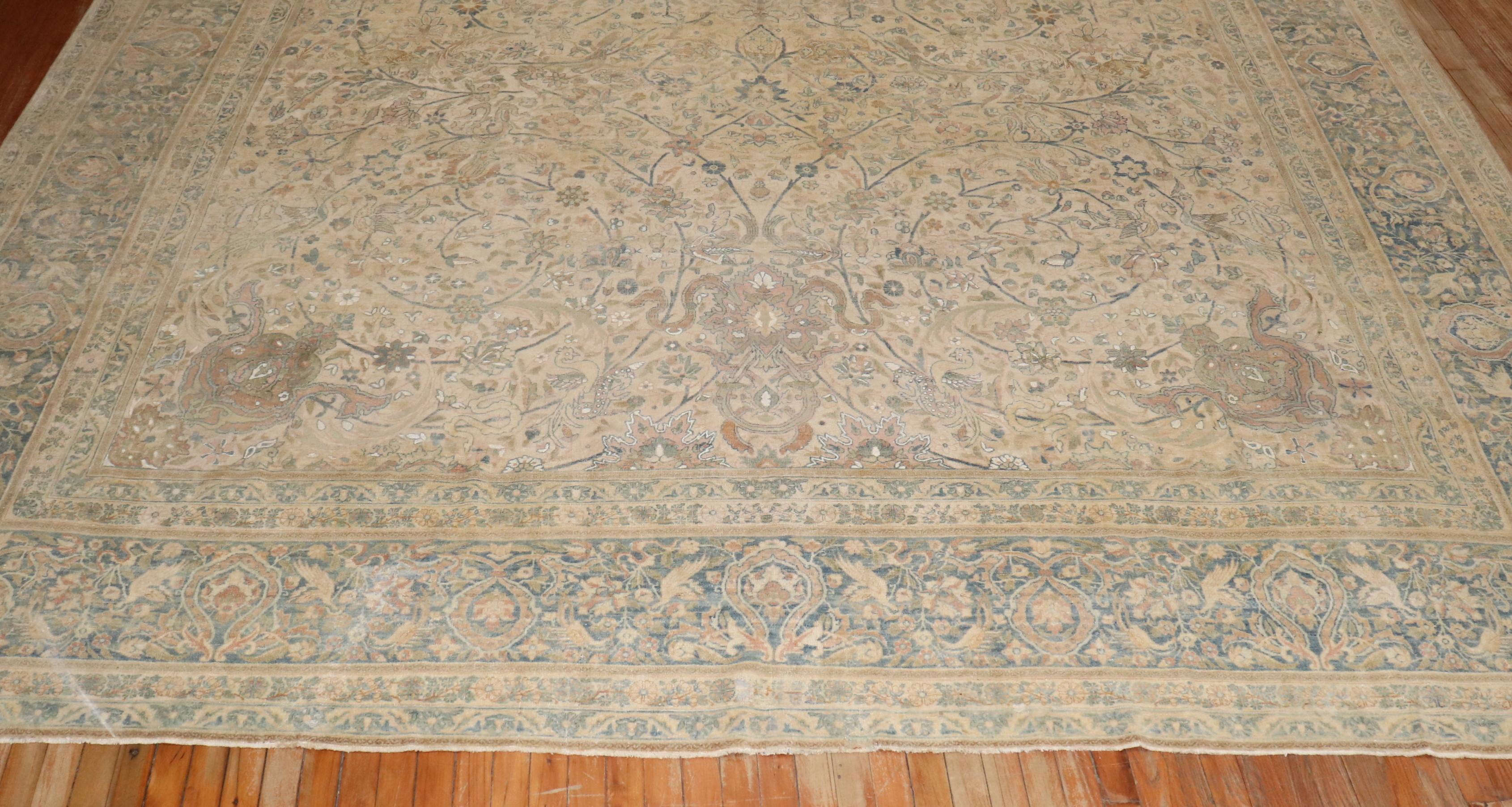 Zabihi Collection Oversize Antique Persian Kerman Carpet  For Sale 1