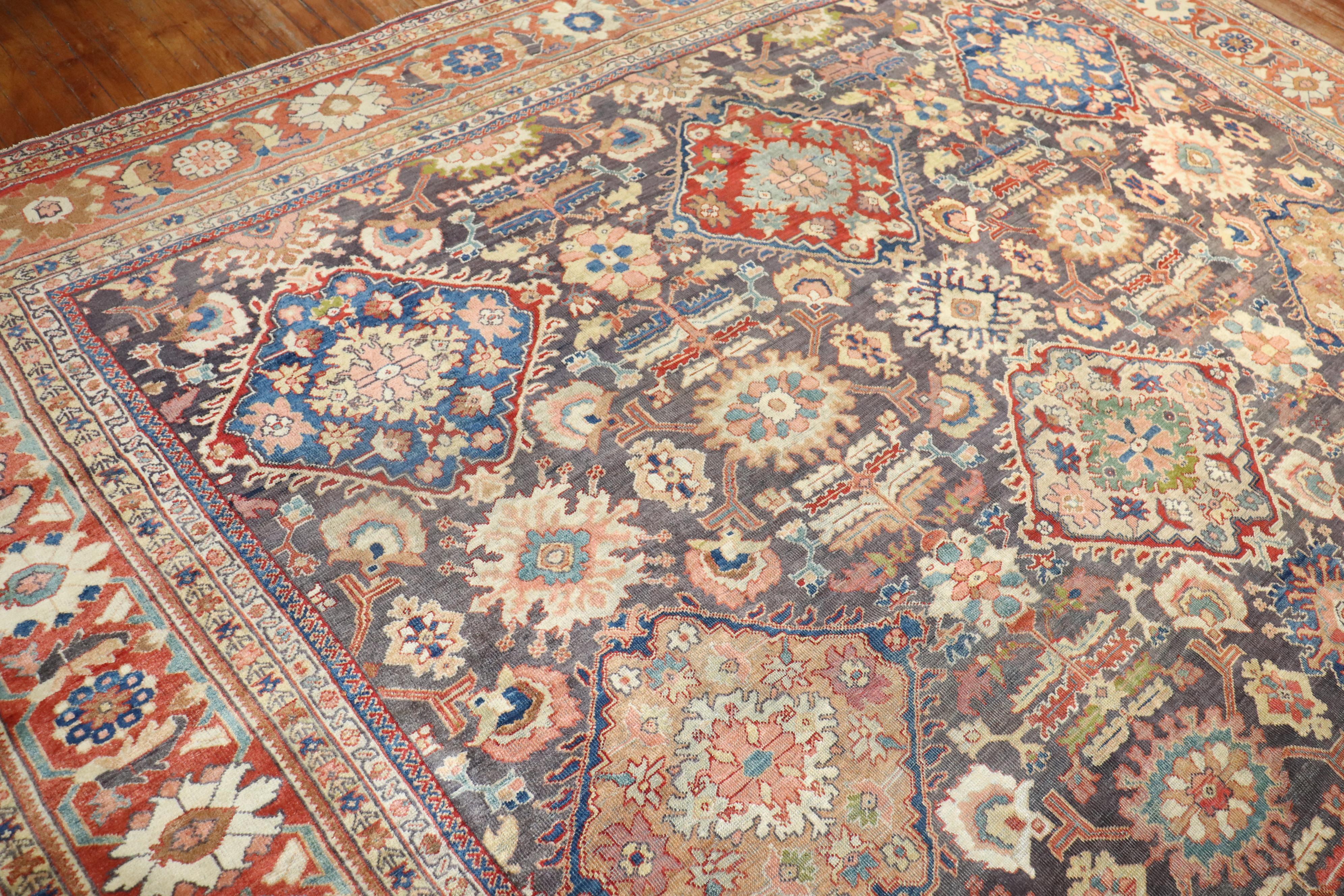 Zabihi Collection Oversize Antique Persian Mahal Rug For Sale 6