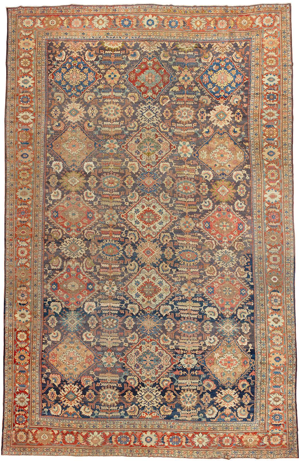 Sultanabad Zabihi Collection Oversize Antique Persian Mahal Rug For Sale