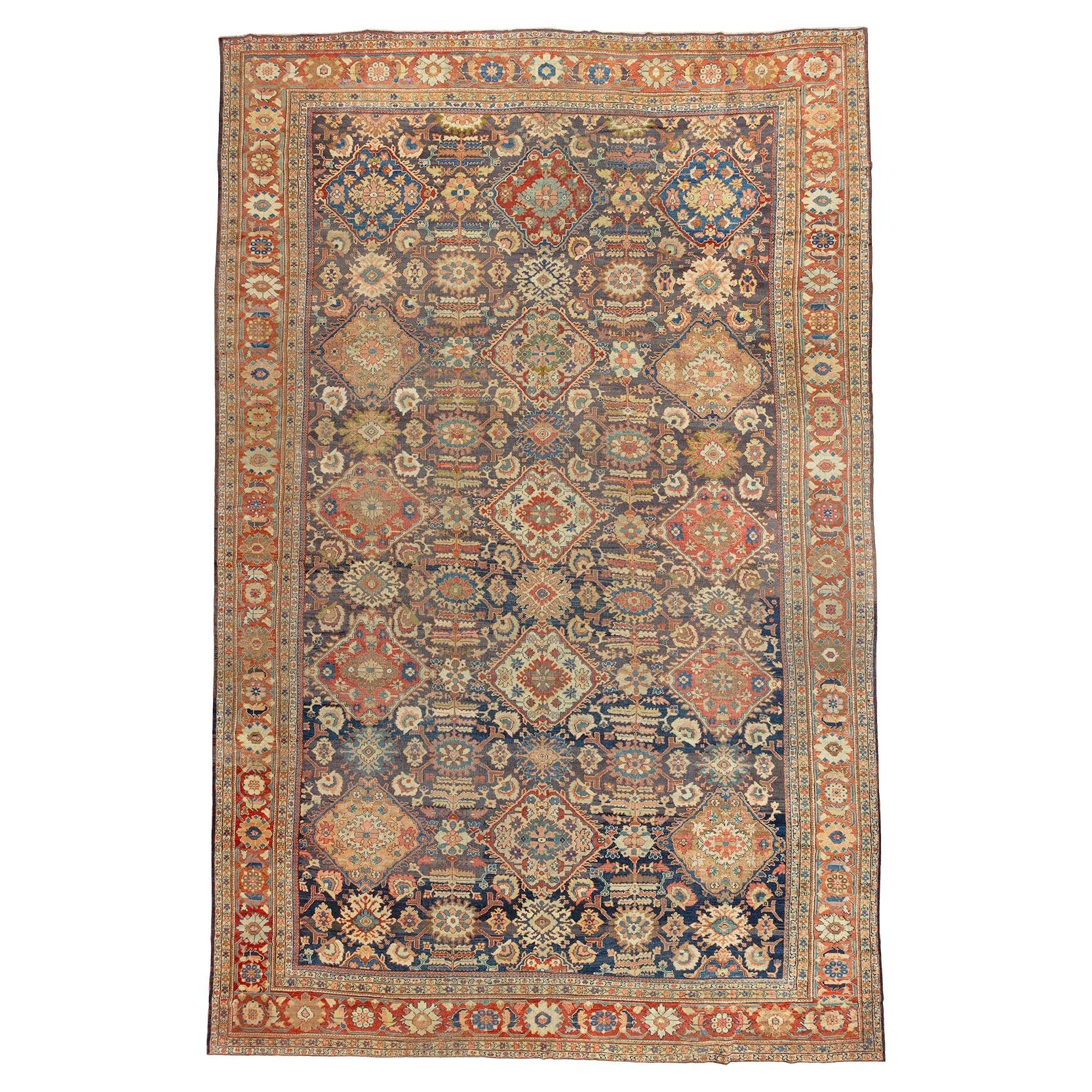 Zabihi Collection Oversize Antique Persian Mahal Rug For Sale