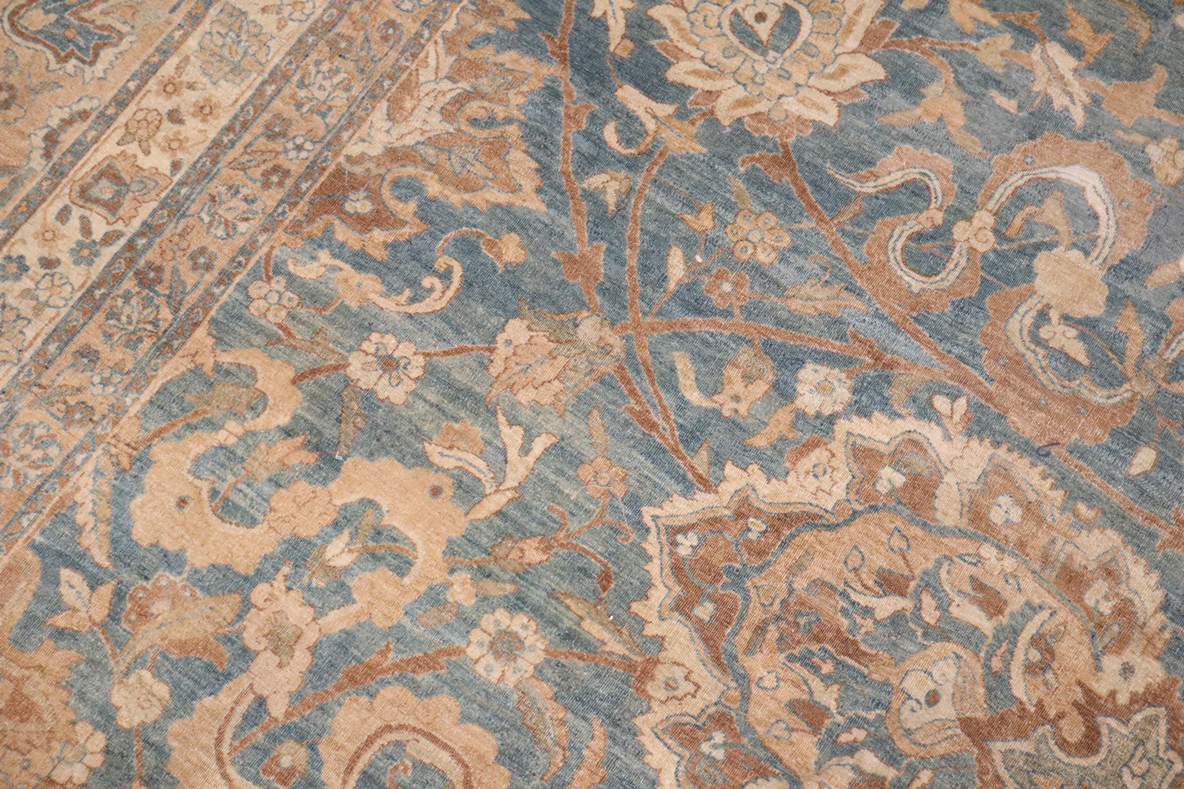 Zabihi Collection Oversize Antique Persian Tabriz Rug For Sale 4