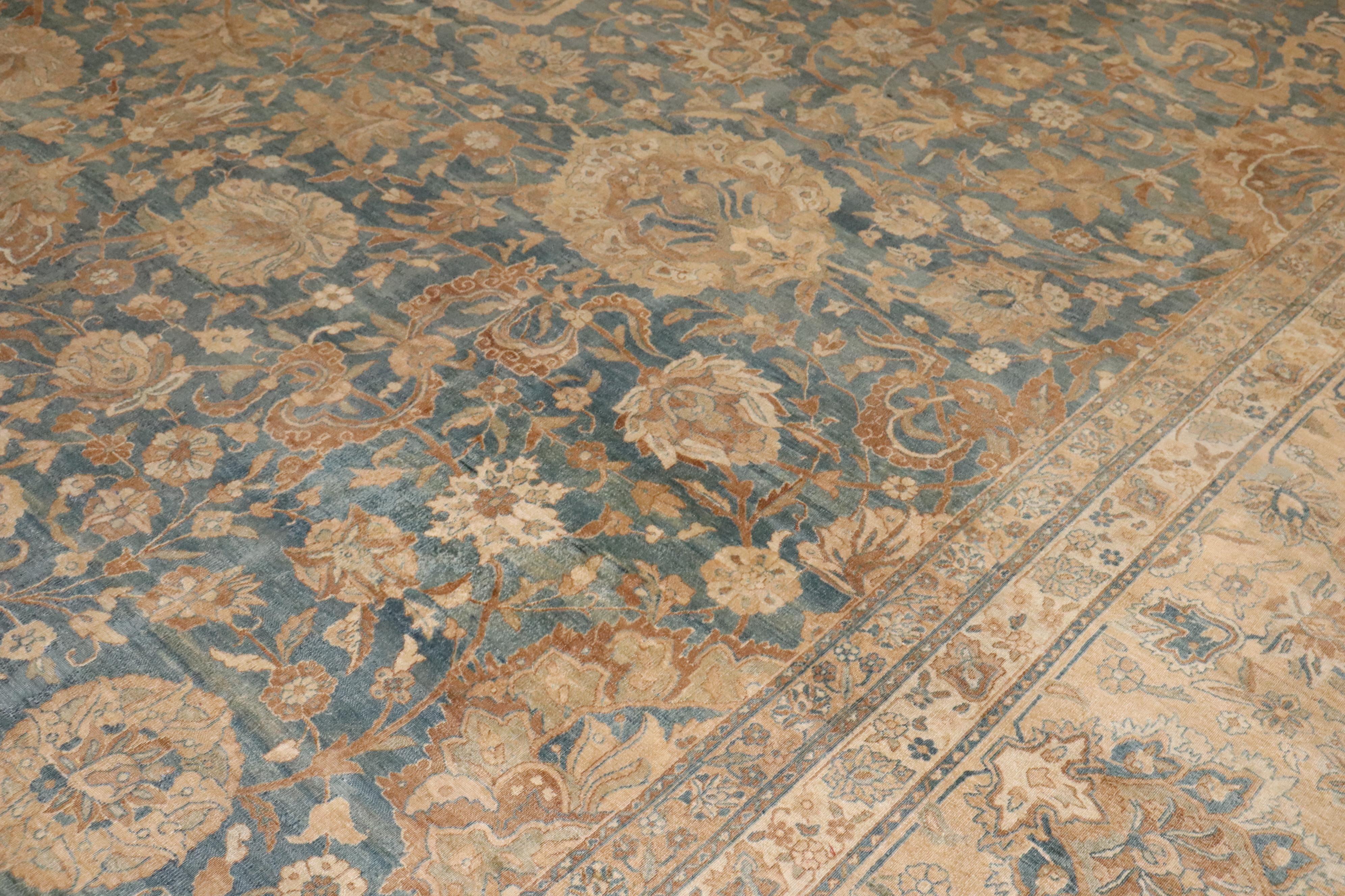 Agra Zabihi Collection Oversize Antique Persian Tabriz Rug For Sale