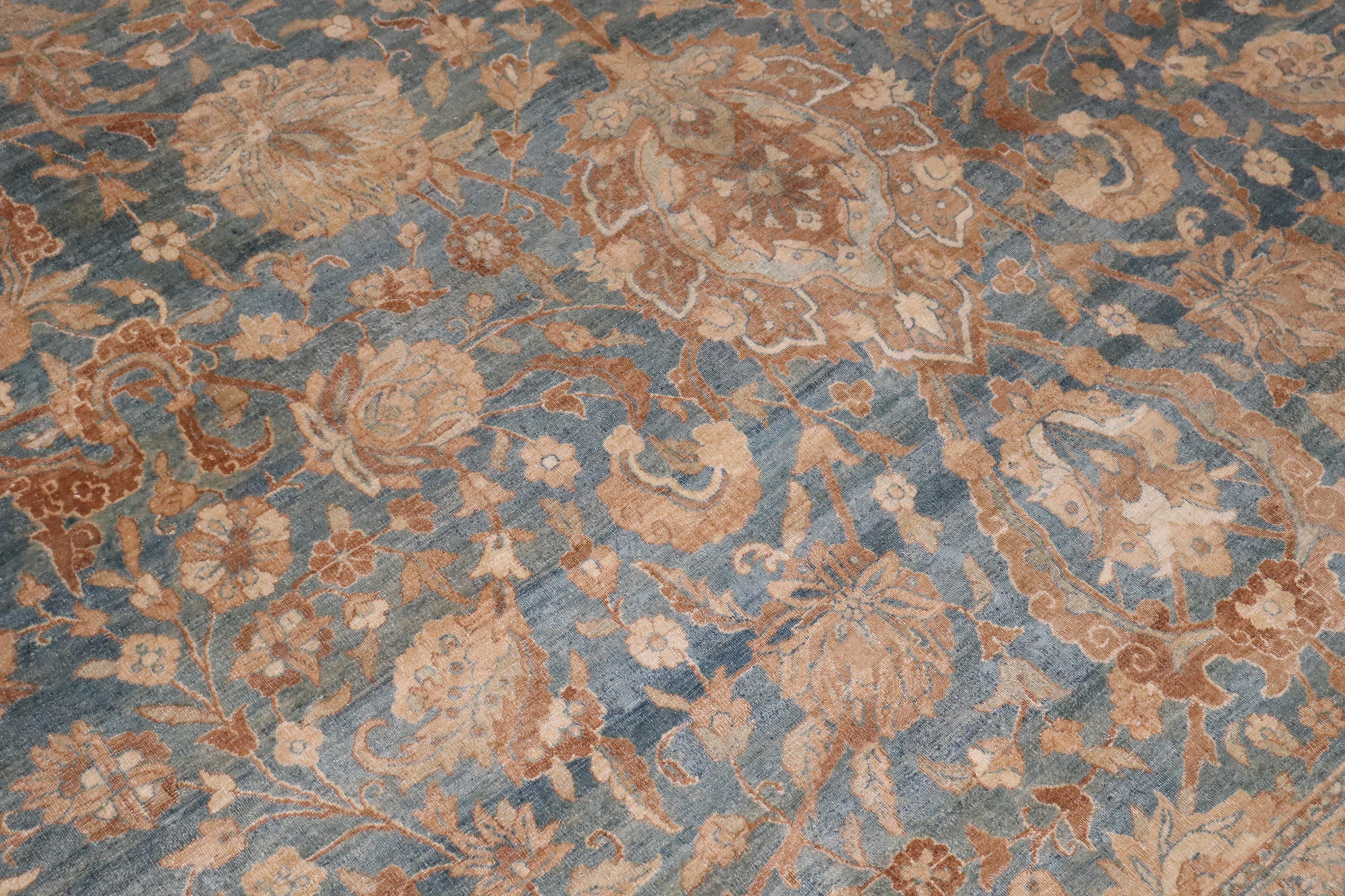 Zabihi Collection Oversize Antique Persian Tabriz Rug In Good Condition For Sale In New York, NY