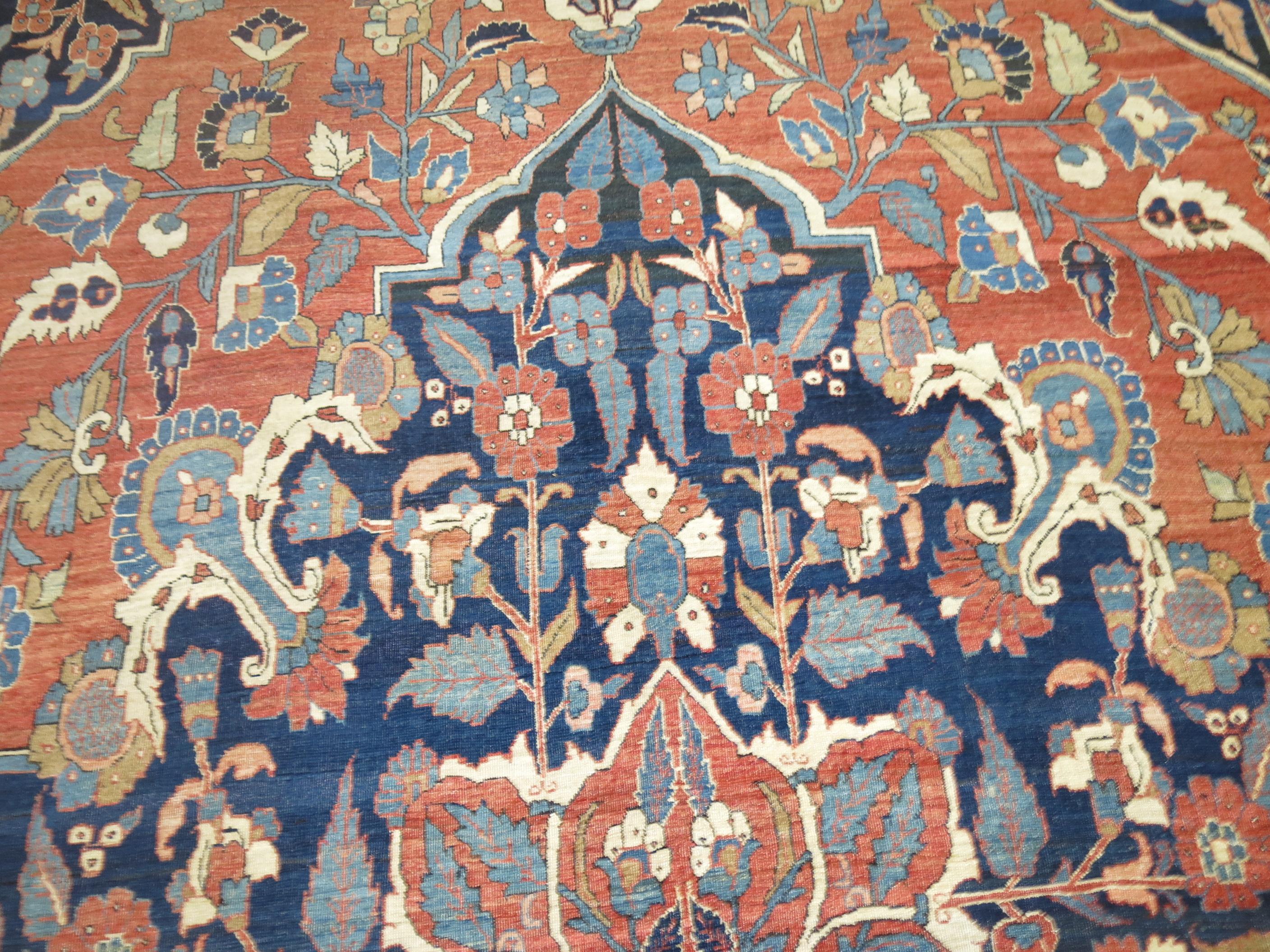 Tessuto a mano Tappeto Tabriz antico persiano oversize Collection'S in vendita