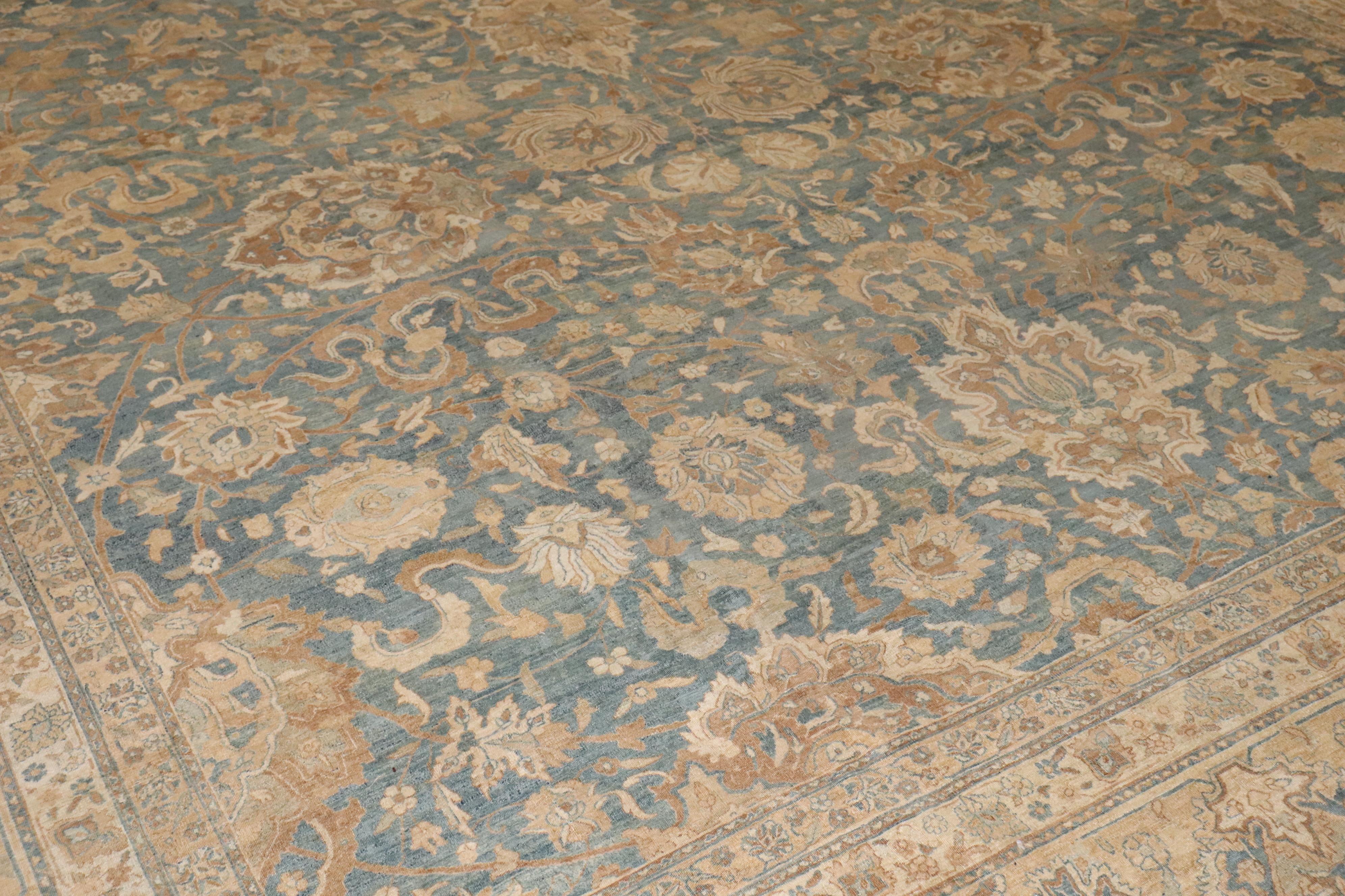 Wool Zabihi Collection Oversize Antique Persian Tabriz Rug For Sale