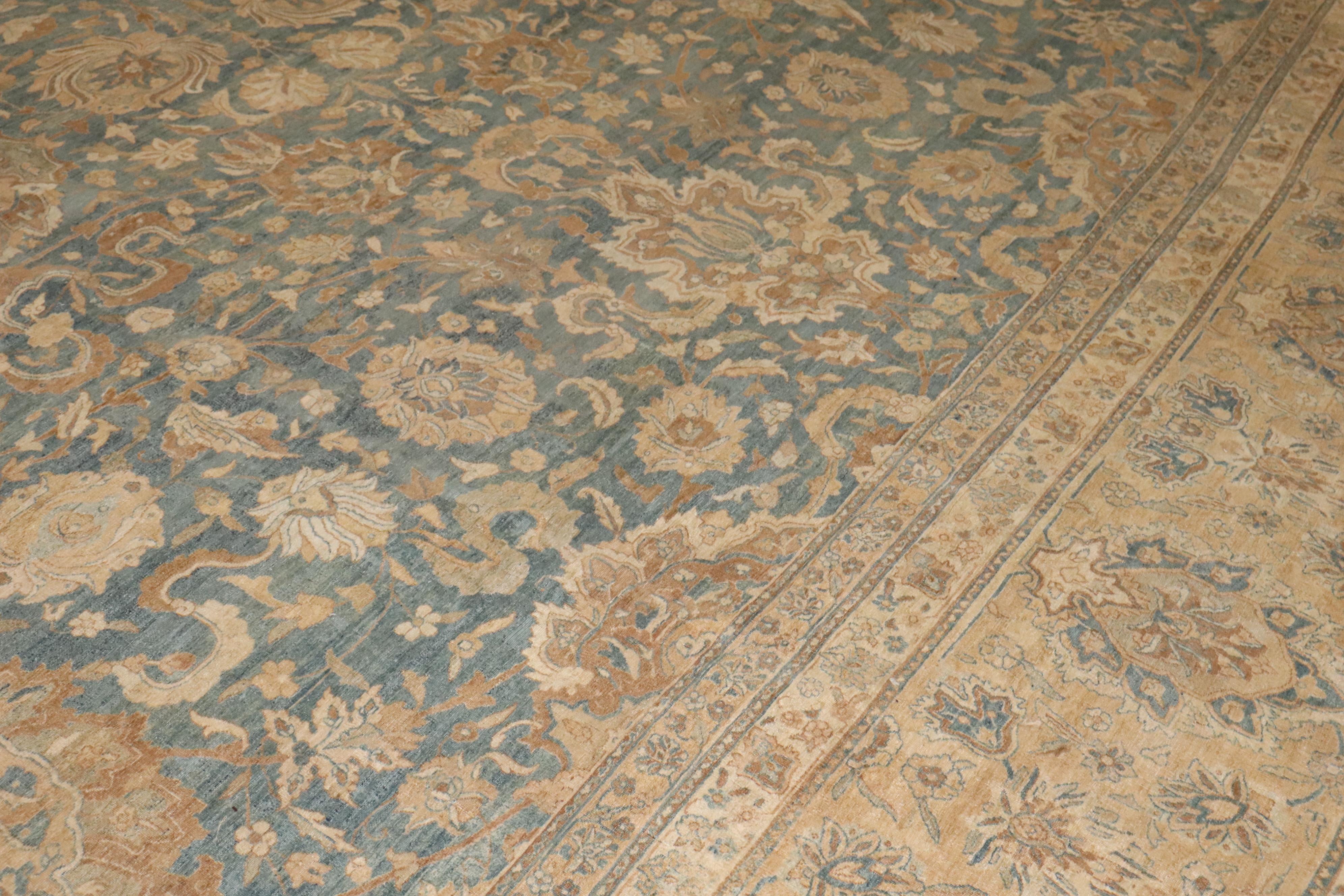 Zabihi Collection Oversize Antique Persian Tabriz Rug For Sale 3