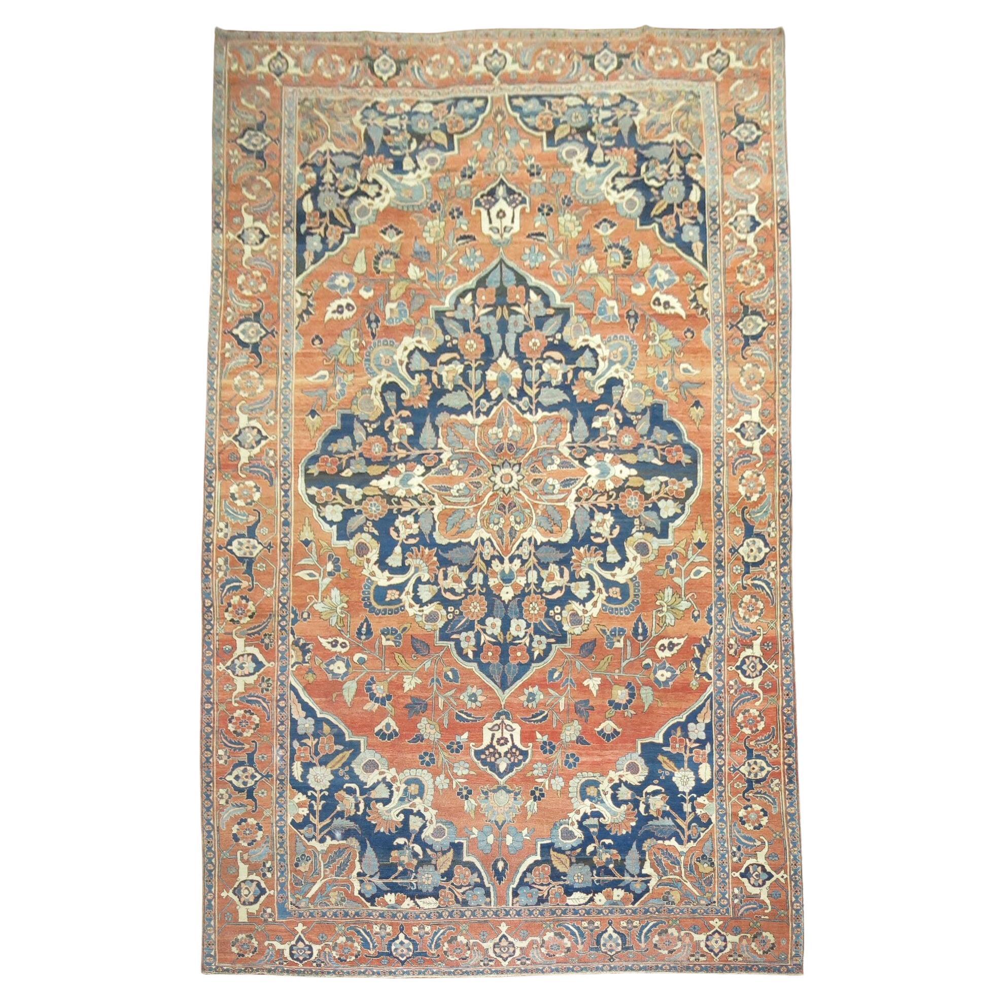 Zabihi Collection Oversize Antique Persian Tabriz Rug