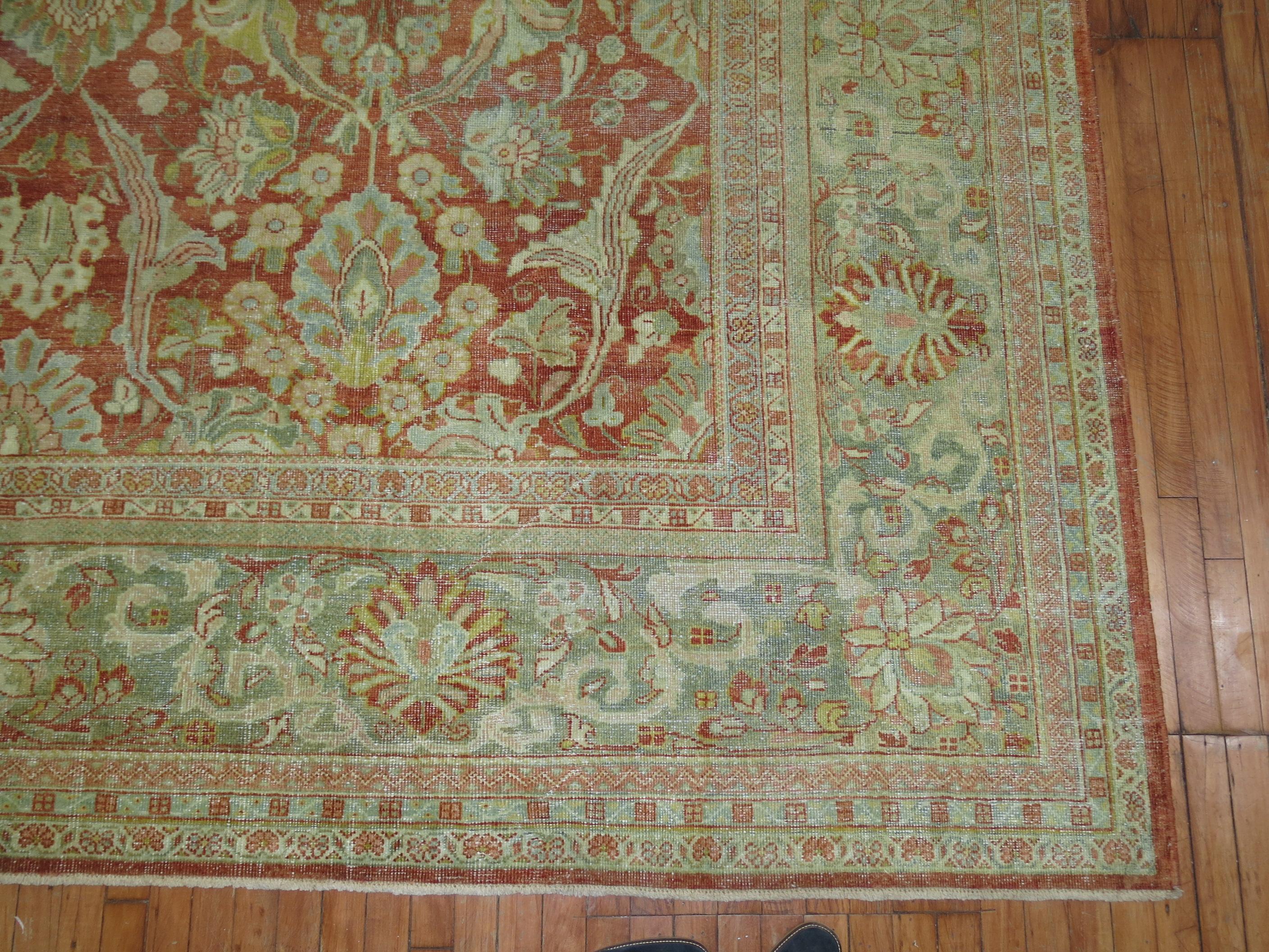Zabihi Collection Oversize Antique Sultanabad Mahal Persian Carpet For Sale 10