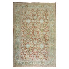 Zabihi Collection Oversize Antique Sultanabad Mahal Persian Carpet
