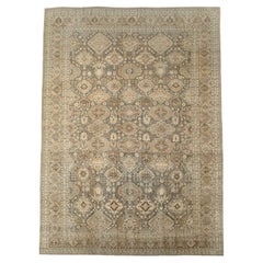 Zabihi Collection Oversize Geometric Antique Persian Tabriz Carpet