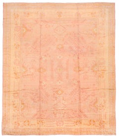 Zabihi Collection Oversize Pink Gold Large Antique Turkish Oushak Rug