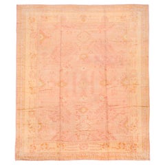 Zabihi Kollektion Oversize Rosa Gold Großer antiker türkischer Oushak-Teppich