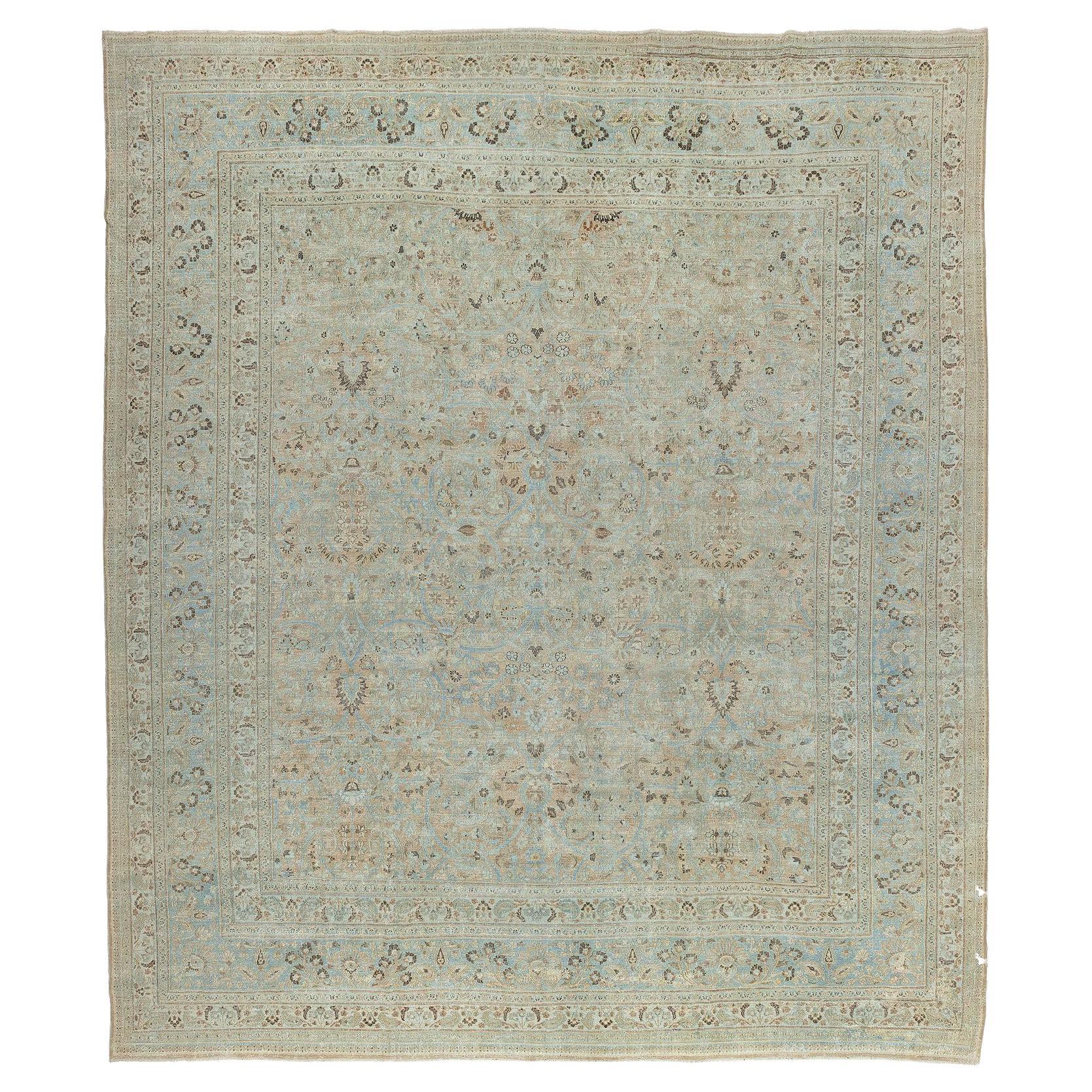 Zabihi Collection Oversize Square Antique Persian Doroksh Rug