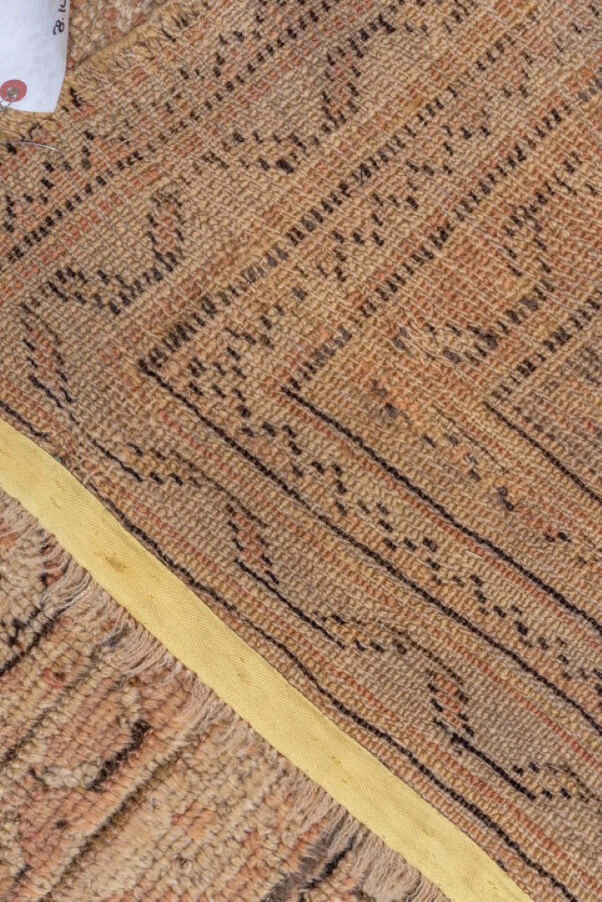 Zabihi Collection Oversize Square Türkisch Oushak Lachs Pfirsich Farbe Teppich (Adirondack) im Angebot