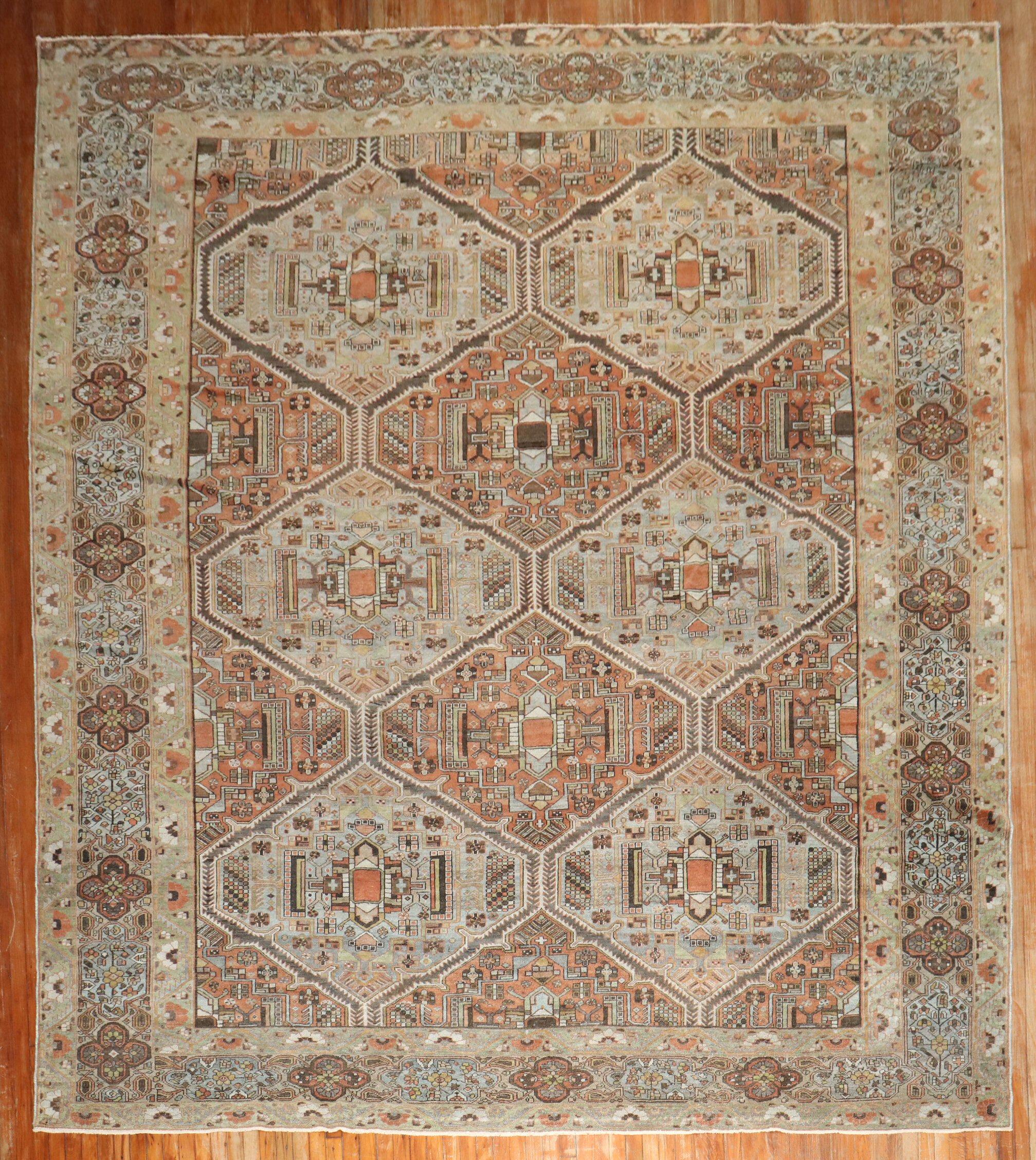 Zabihi Collection Oversize Tribal Persian Bakhtiari Rug For Sale 2