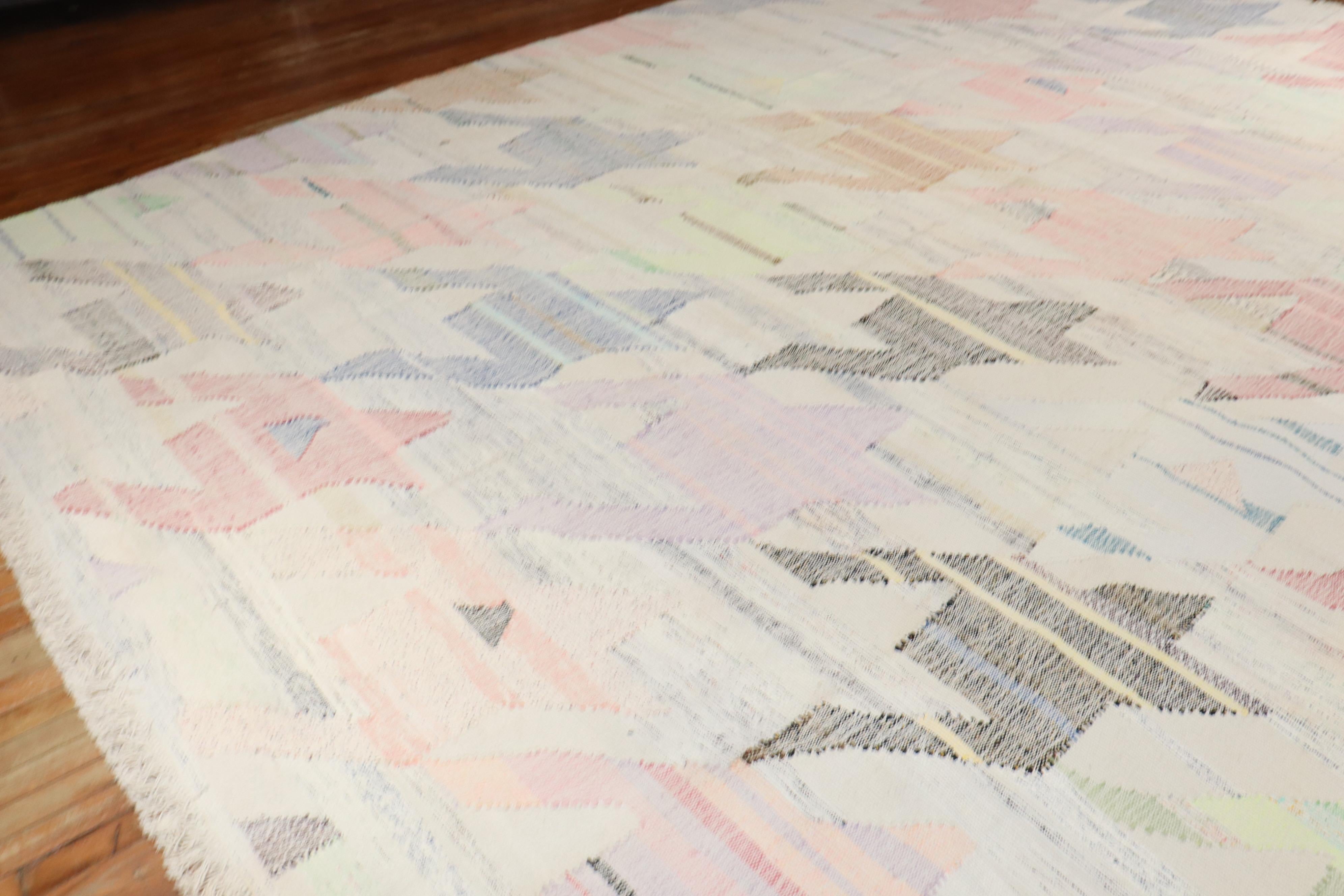 Turc Collection Zabihi - Kilim turc abstrait et surdimensionné en vente