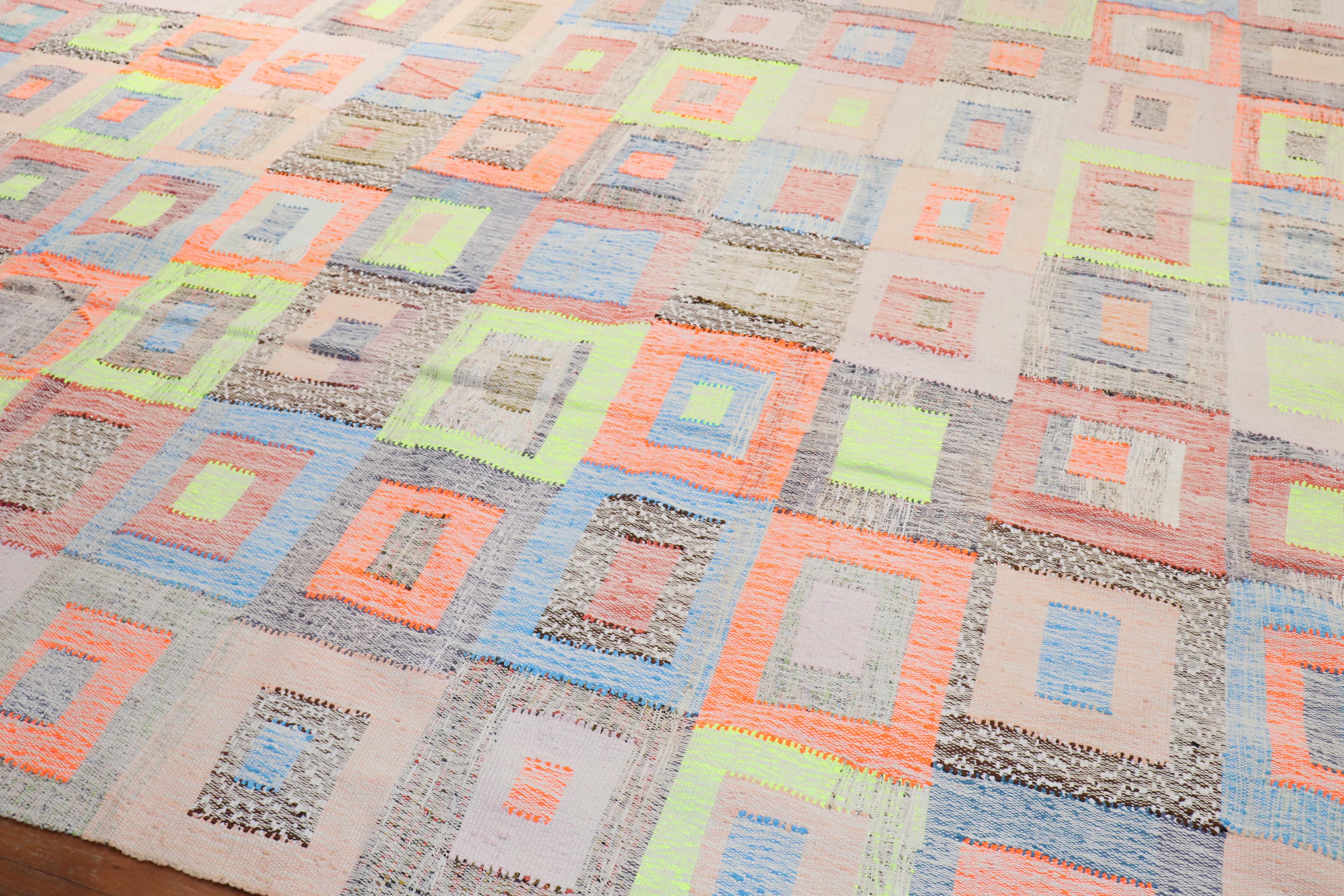 Colección Zabihi Kilim Turco Sobredimensionado de Inspiración Vintage en venta 1