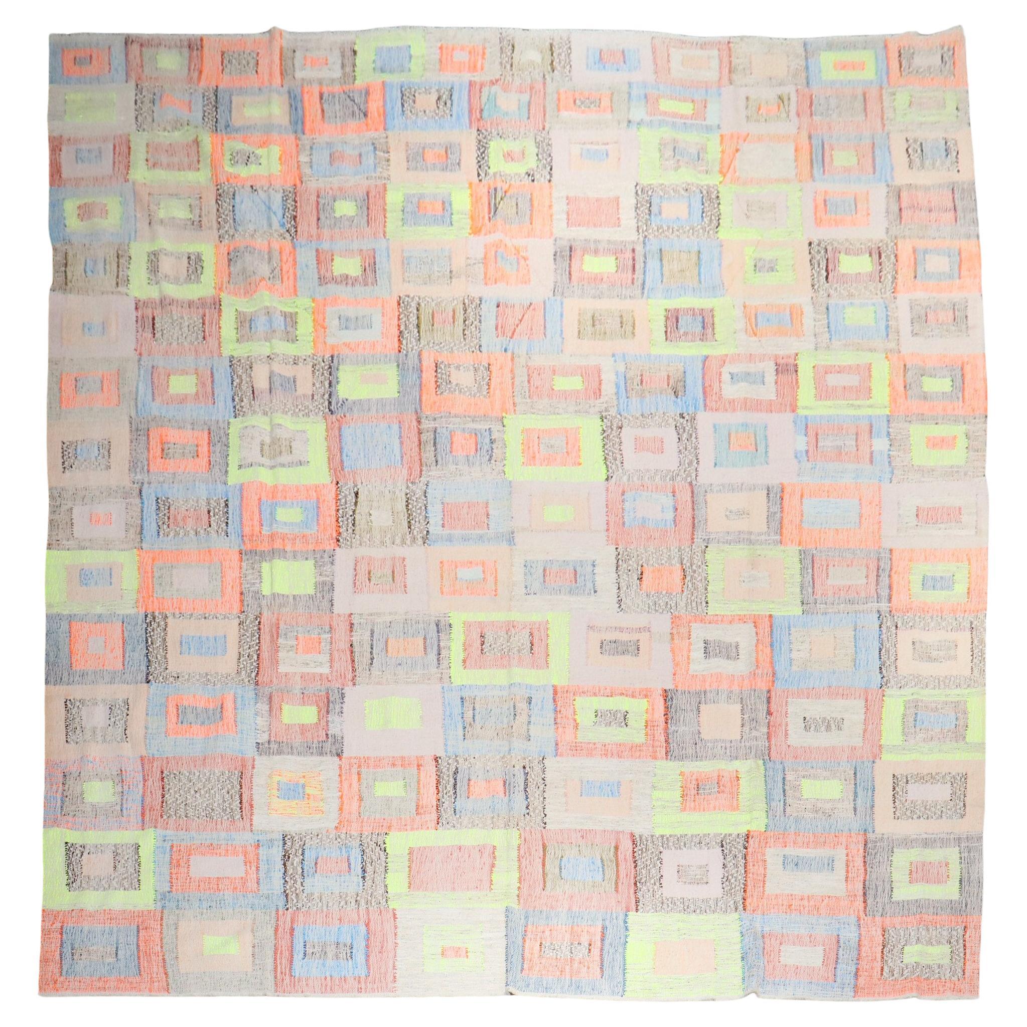 Zabihi Collection Oversize Vintage Inspired Turkish Kilim