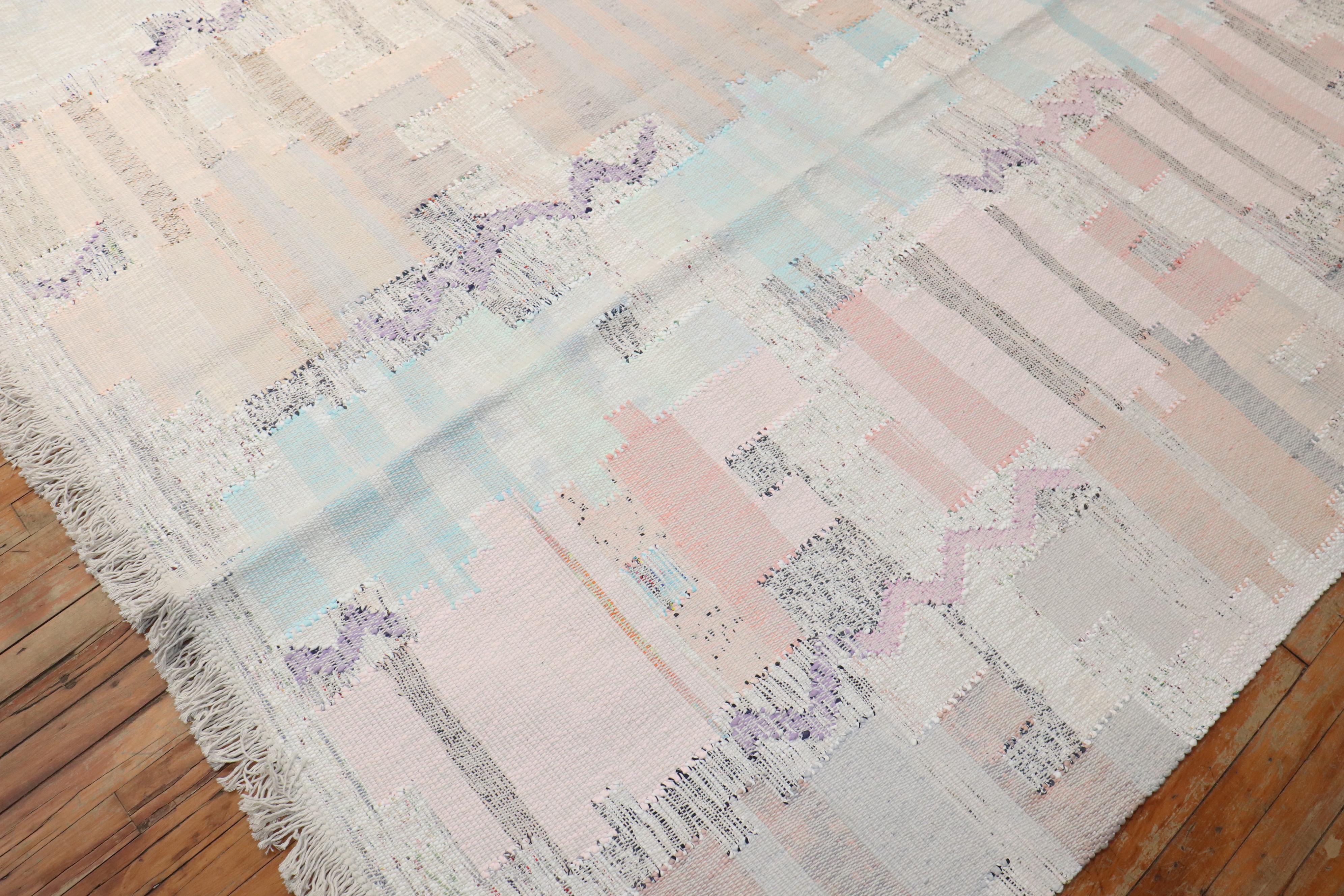 Collection Zabihi - Kilim turc vintage surdimensionné d'influence scandinave en vente 3