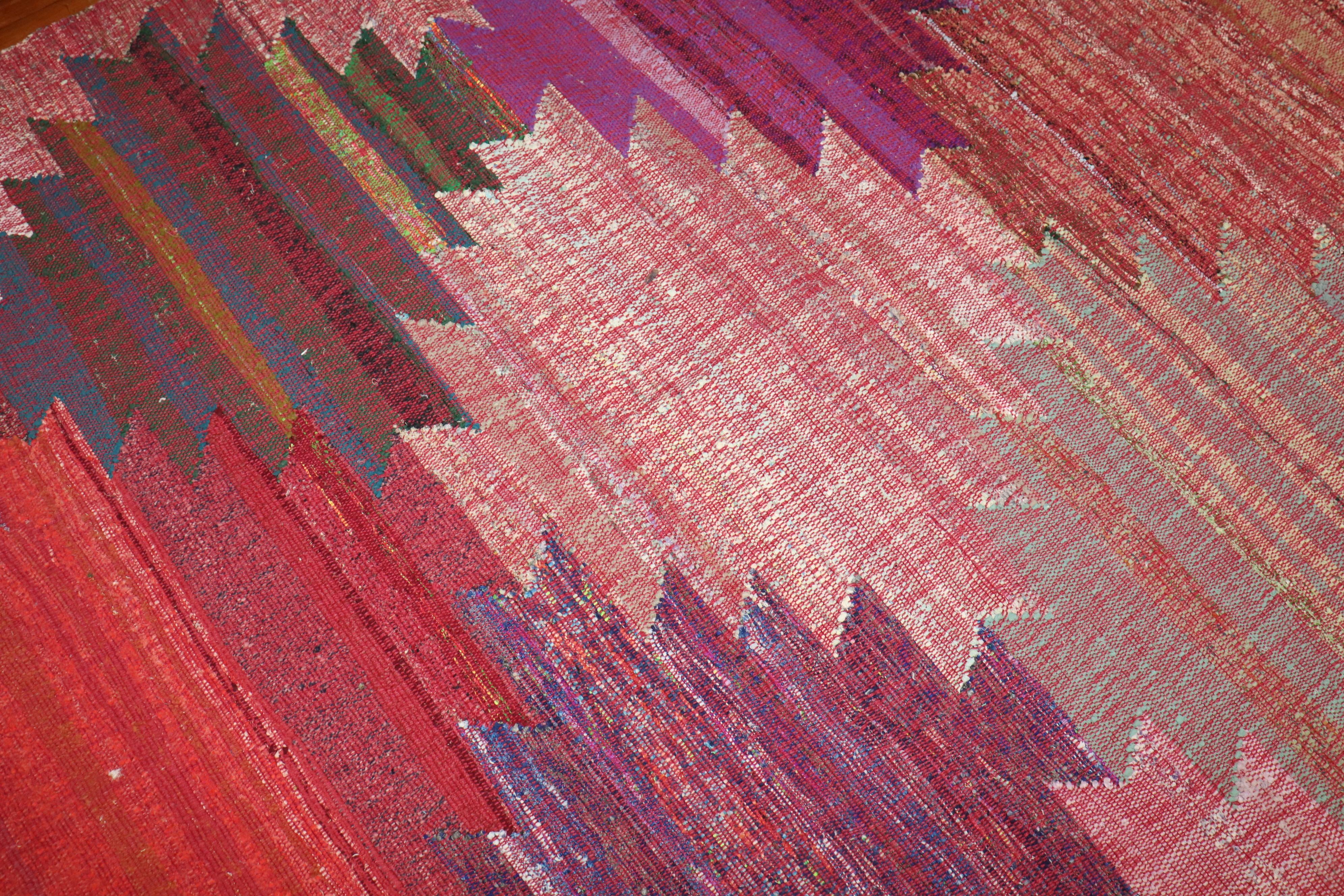 Collection Zabihi - Kilim turc d'inspiration suédoise surdimensionné en vente 2