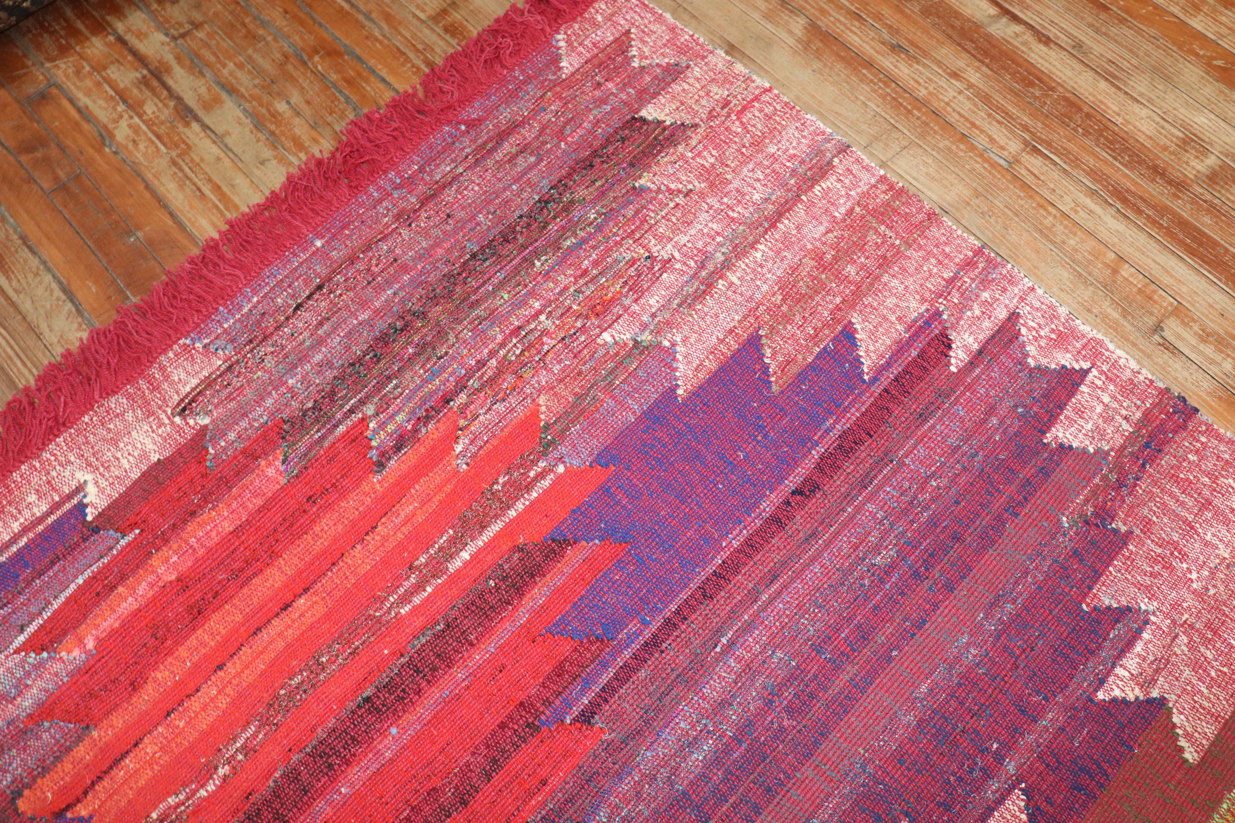 Turc Collection Zabihi - Kilim turc d'inspiration suédoise surdimensionné en vente