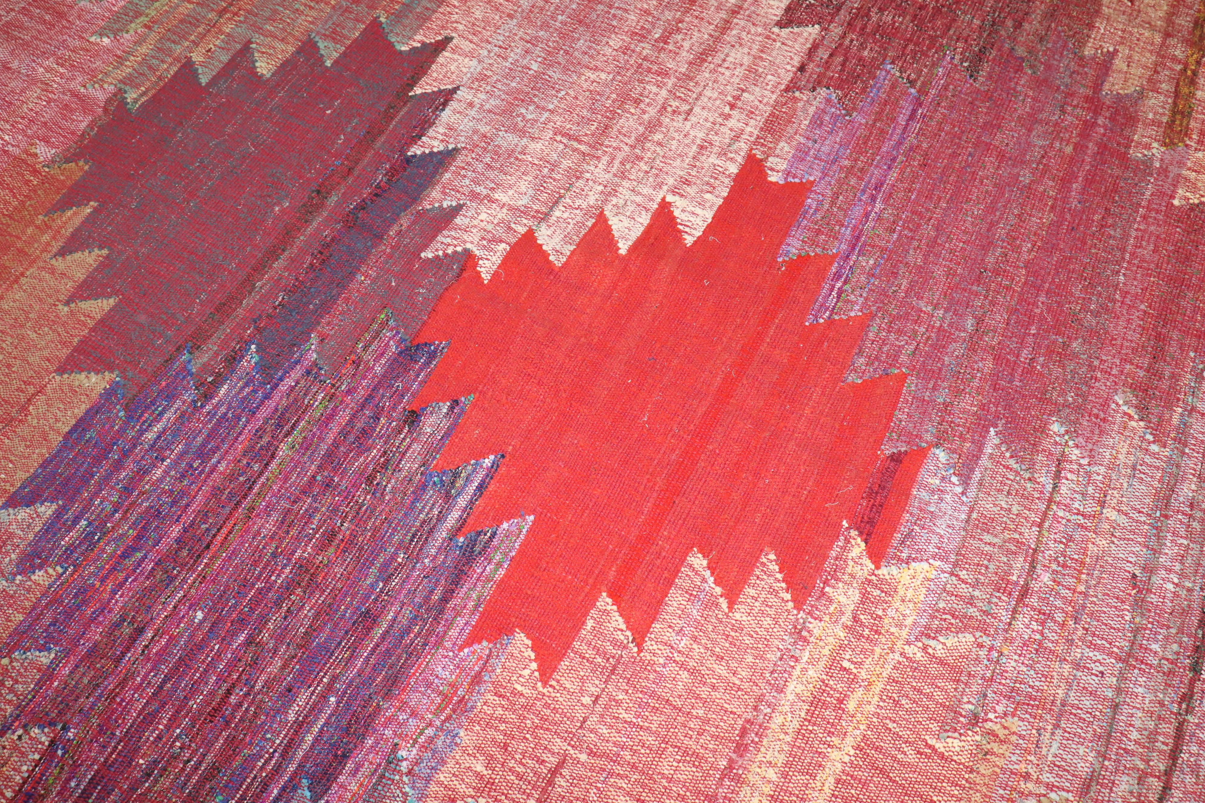Noué à la main Collection Zabihi - Kilim turc d'inspiration suédoise surdimensionné en vente