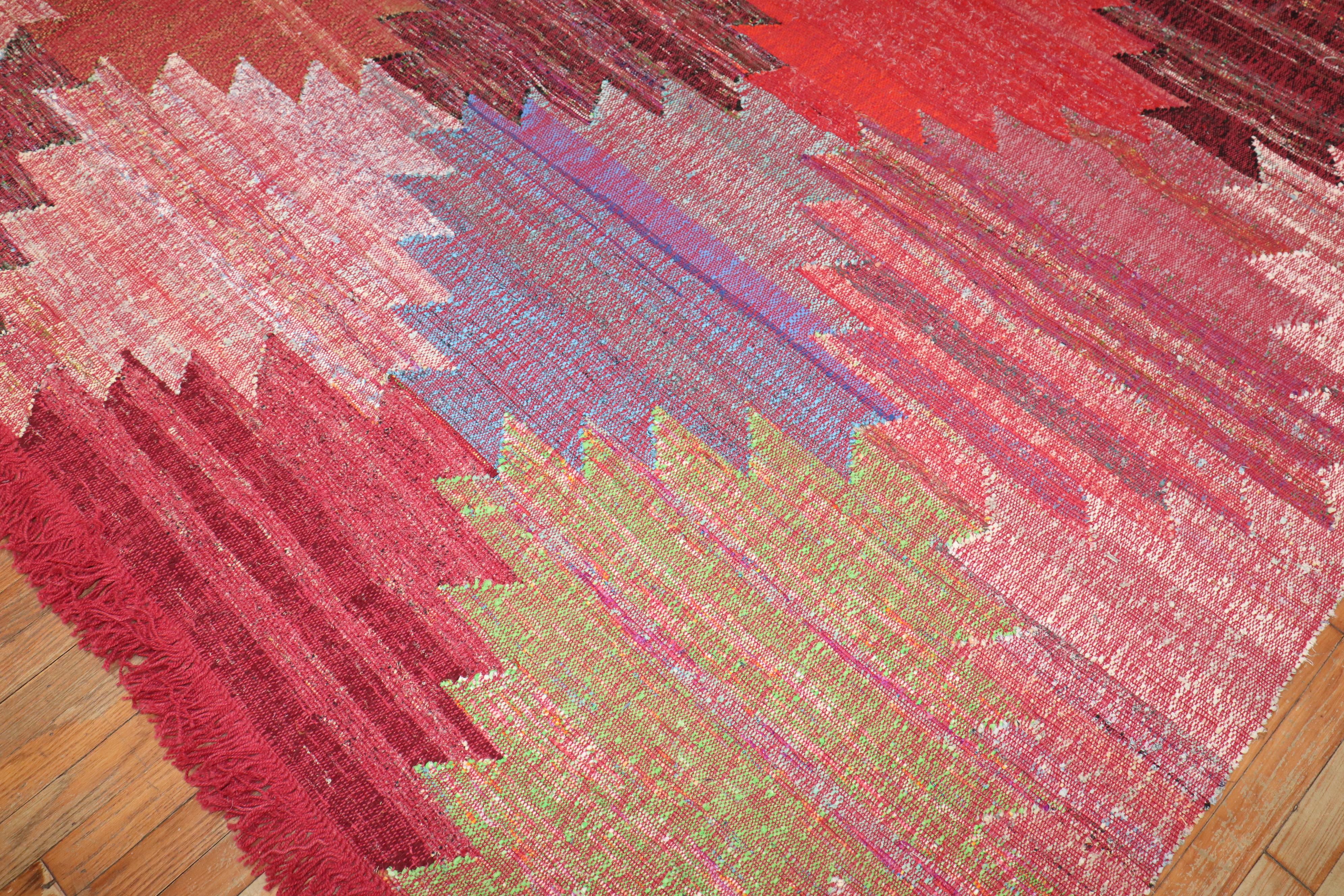 20ième siècle Collection Zabihi - Kilim turc d'inspiration suédoise surdimensionné en vente