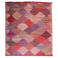 Zabihi Collection Oversize Vintage Swedish Inspired Turkish Kilim 