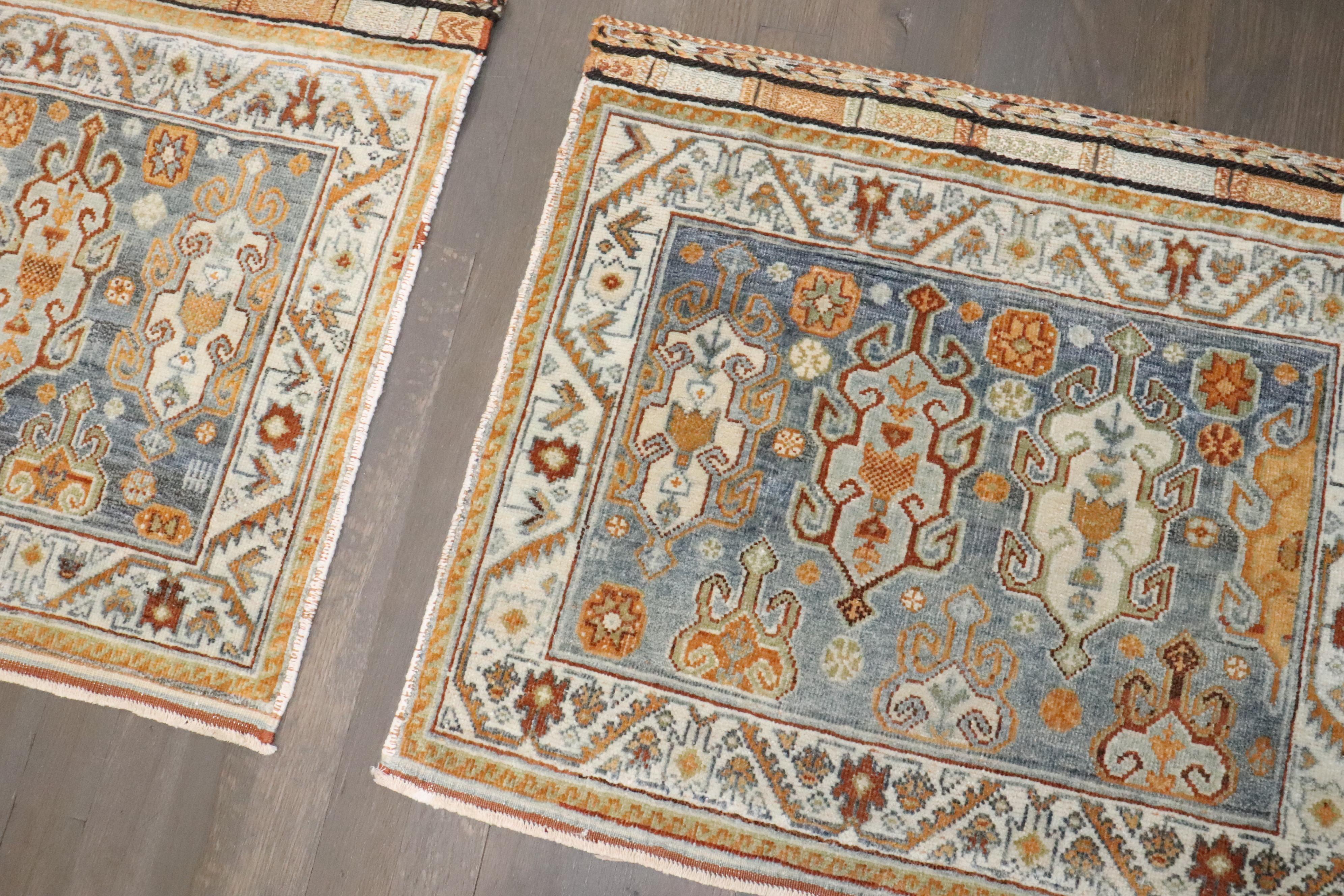 Tabriz Collection Zabihi Paire de tapis Afshar persans anciens en vente