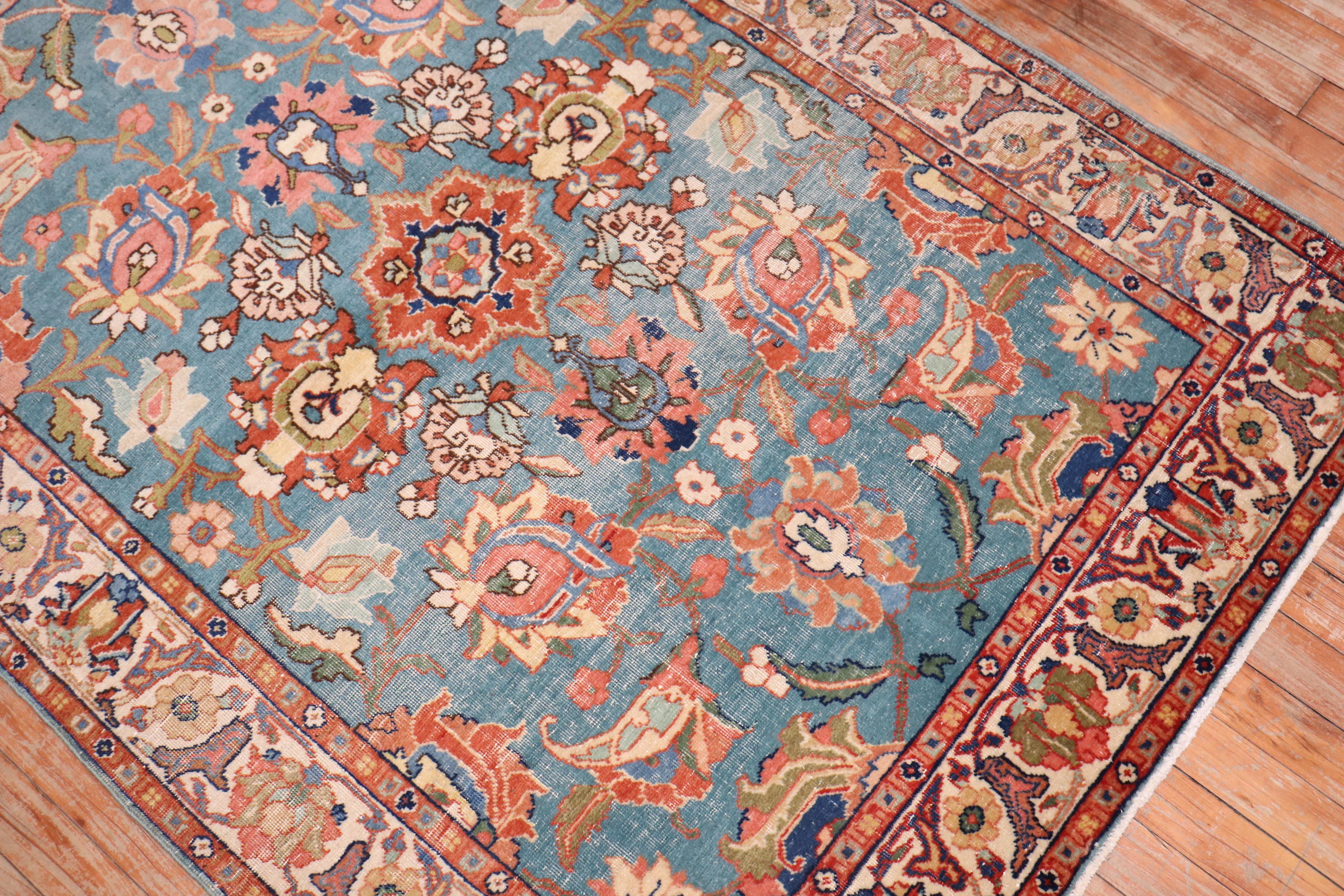 Zabihi Collection Pair of Antique Persian Tabriz Rugs For Sale 5