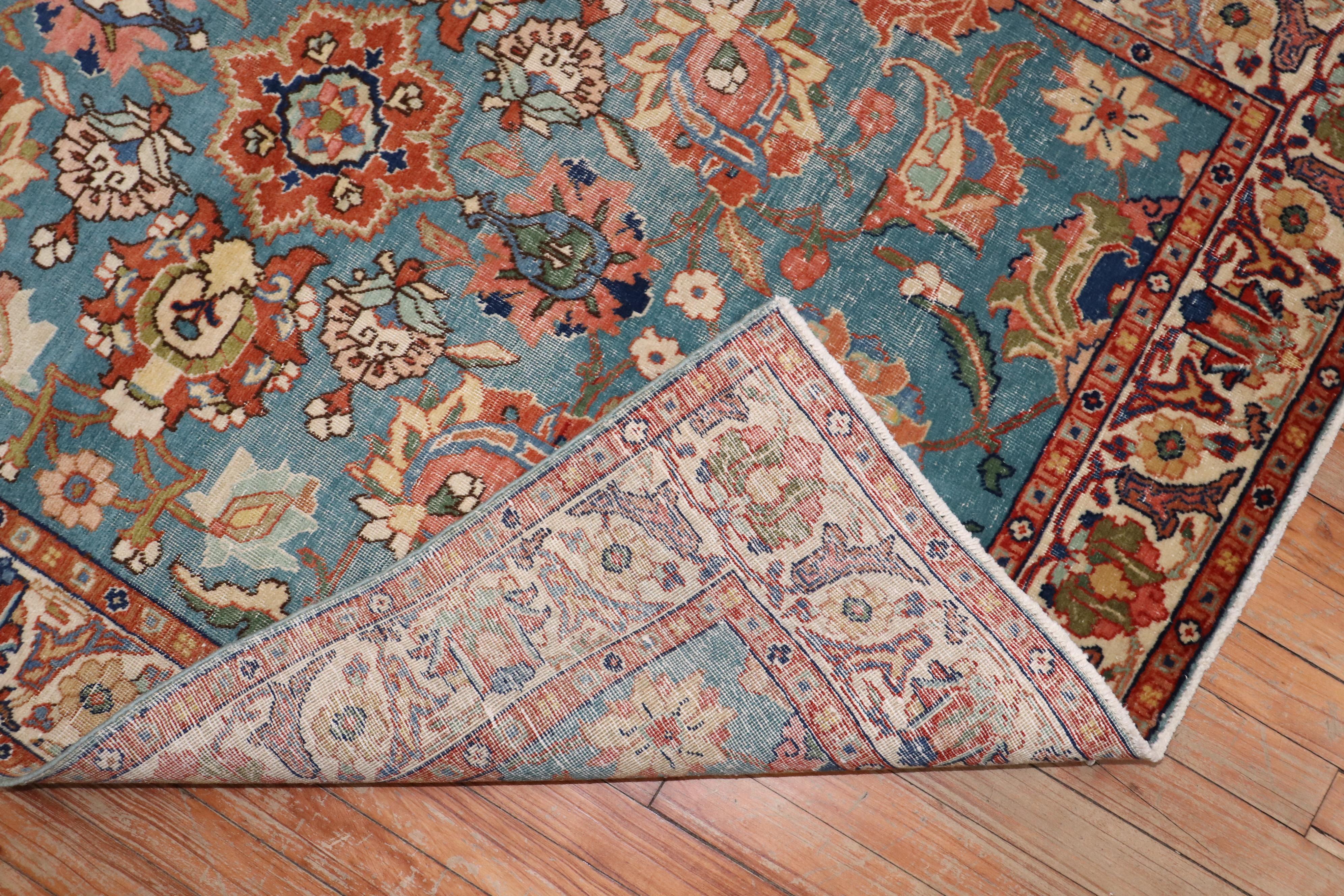 Zabihi Collection Pair of Antique Persian Tabriz Rugs For Sale 6