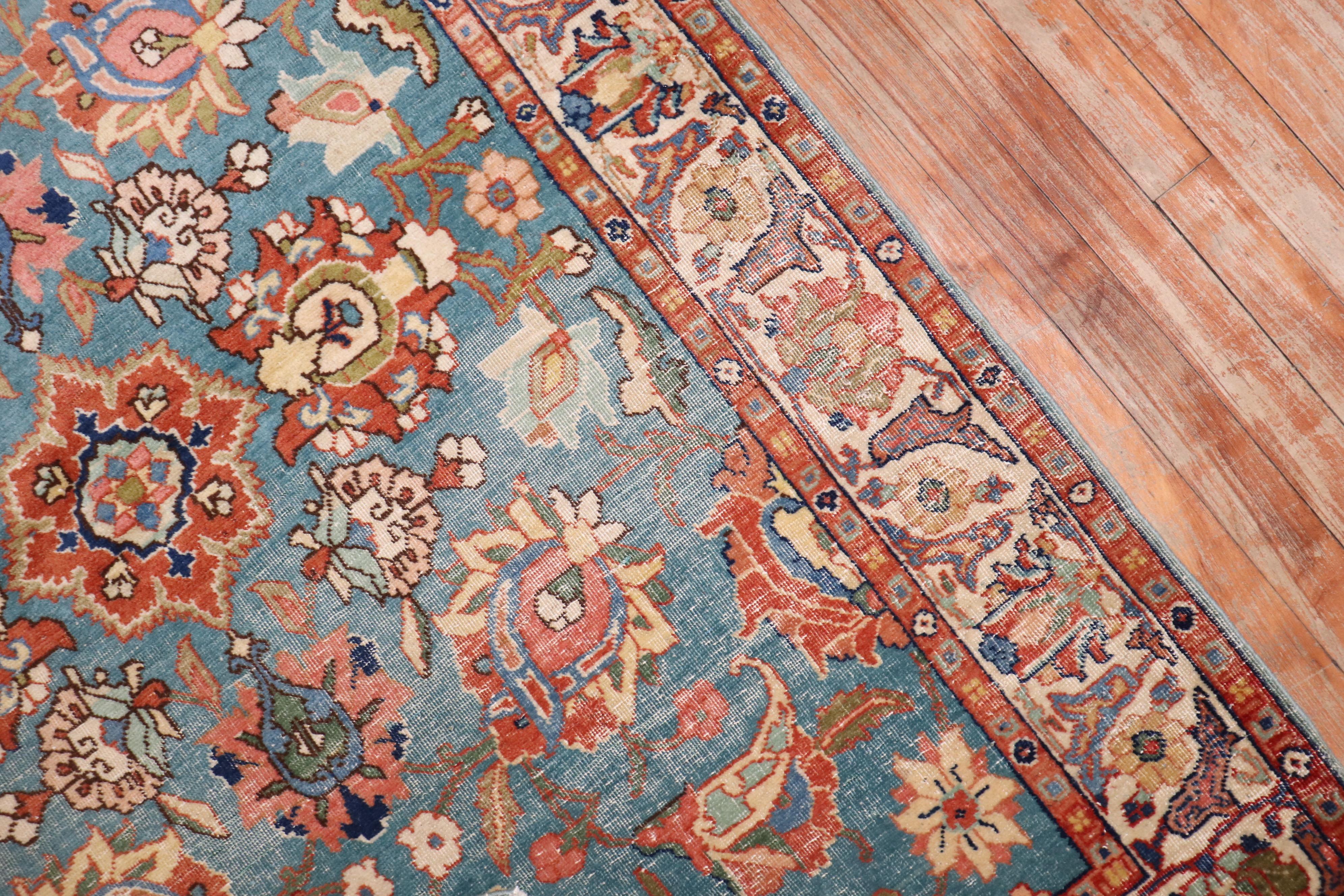 Zabihi Collection Pair of Antique Persian Tabriz Rugs For Sale 7