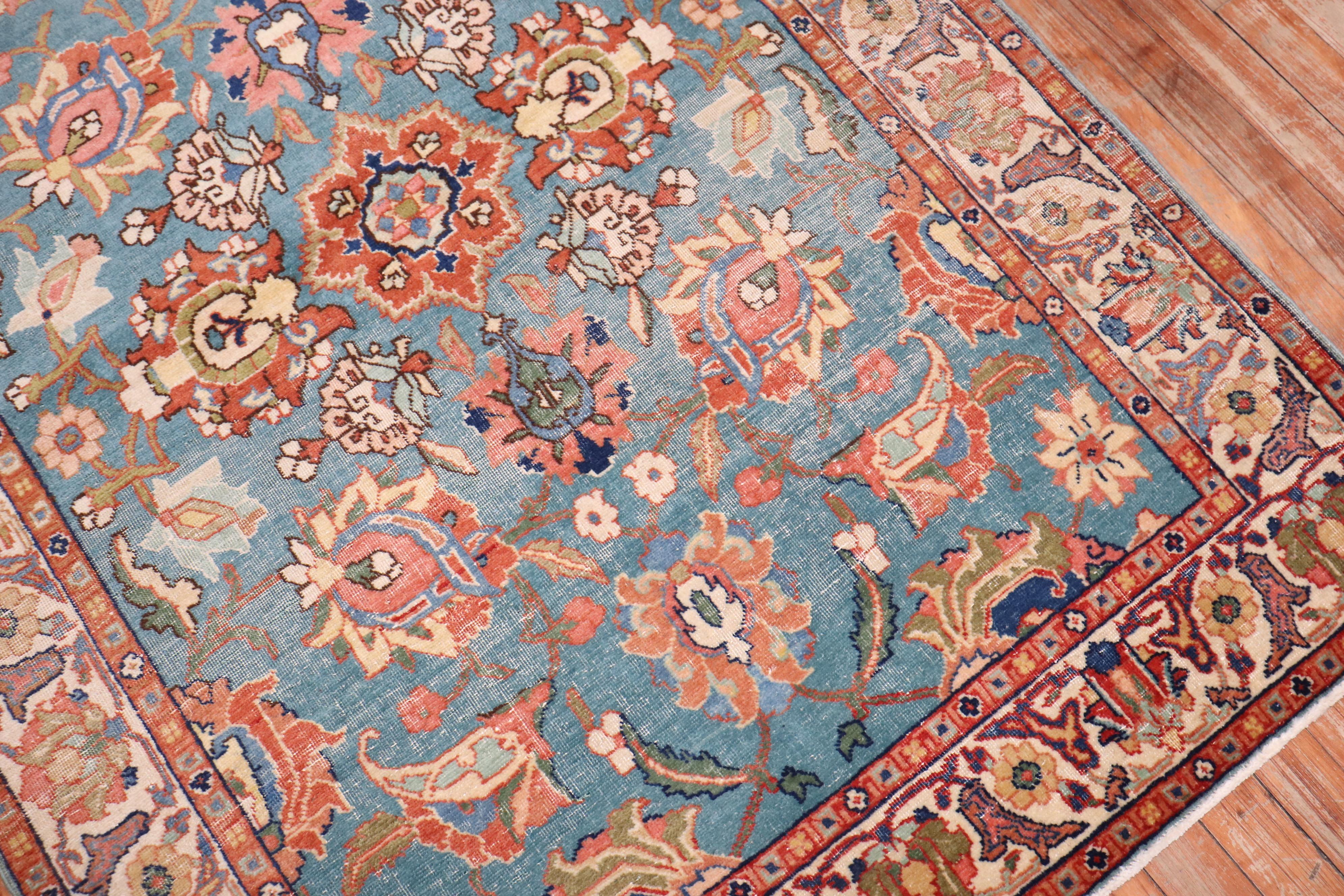 Zabihi Collection Pair of Antique Persian Tabriz Rugs For Sale 9