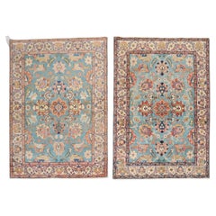 Zabihi Collection Paar antike persische Täbris-Teppiche