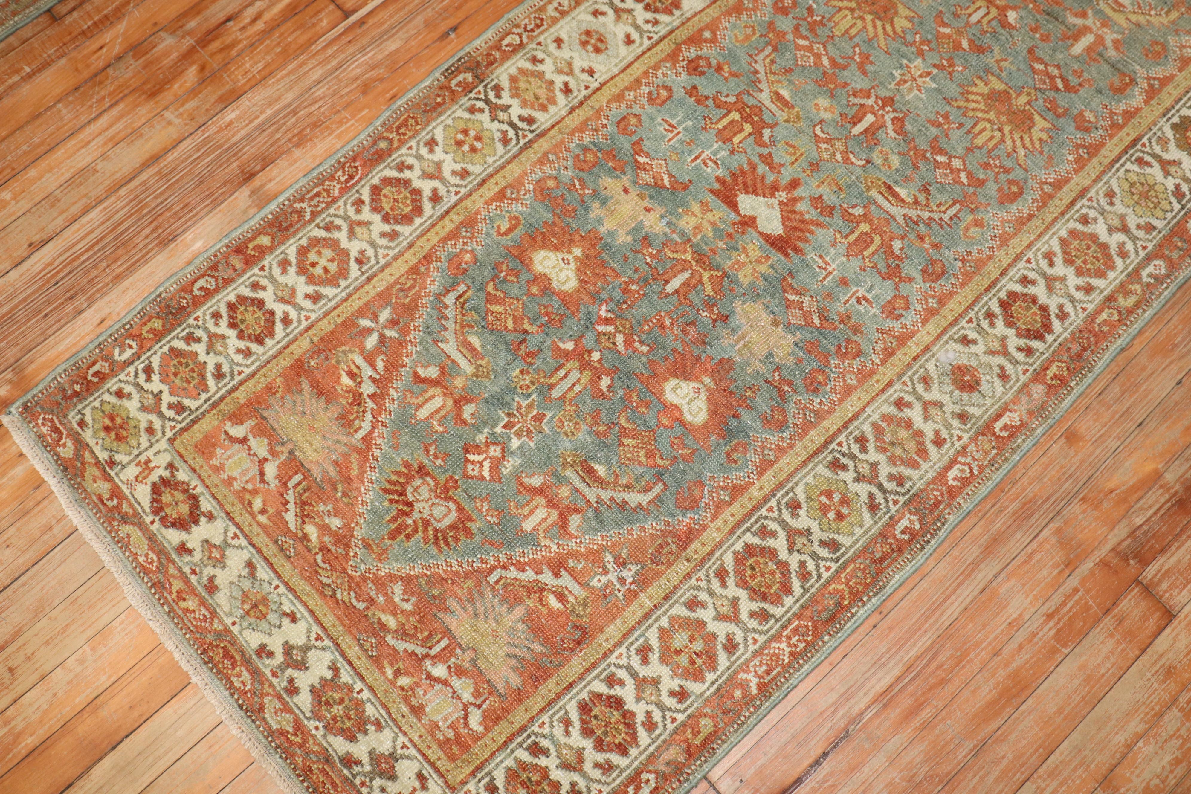 Hand-Woven Zabihi Collection Pair of Persian Antique Runners For Sale
