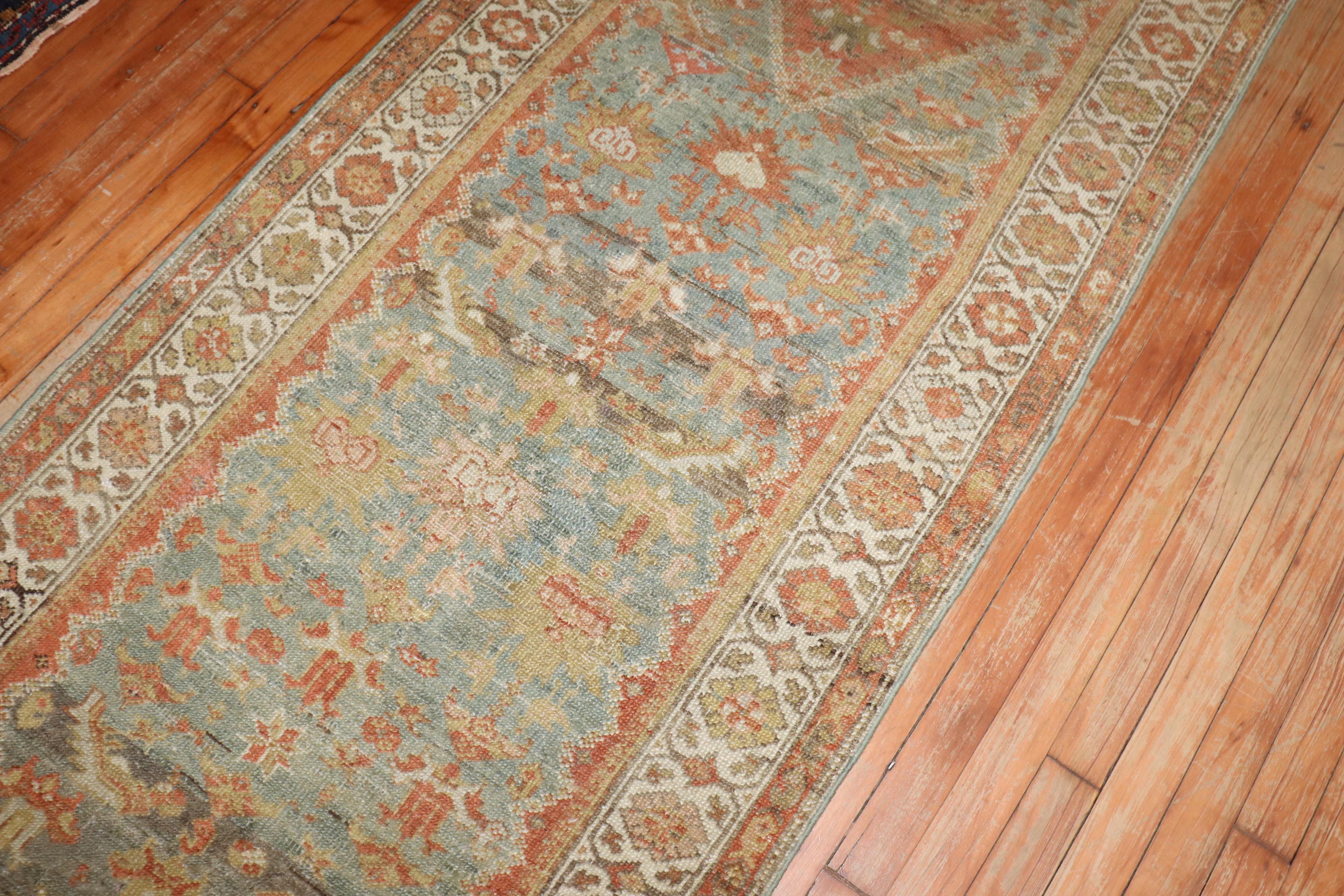 Wool Zabihi Collection Pair of Persian Antique Runners For Sale