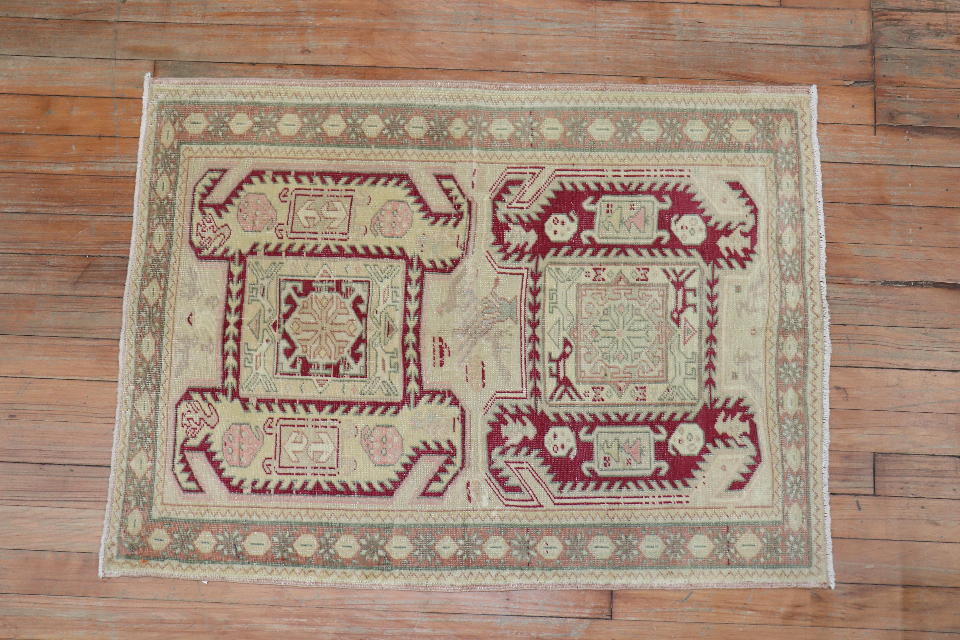 Hand-Knotted Zabihi Collection Pair of Turkish Anatolian Rugs For Sale