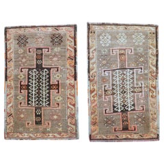 Collection Byal, paire de tapis anatoliens tribaux turcs Vintage