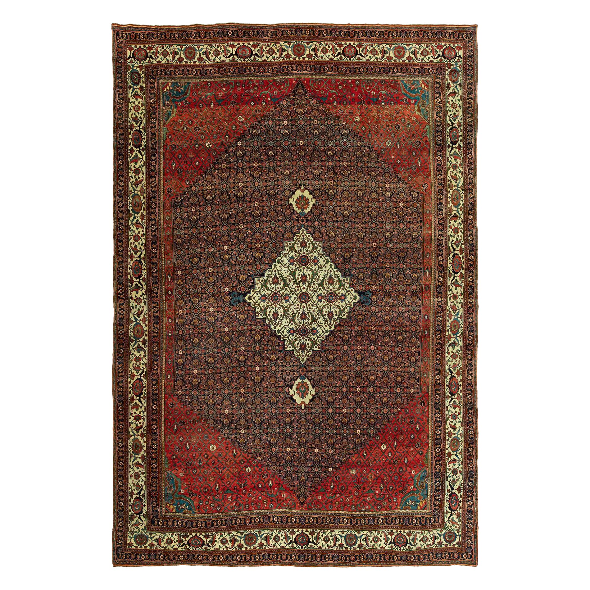 Tappeto Zabihi Collection Palace Size Antique Persian Bidjar