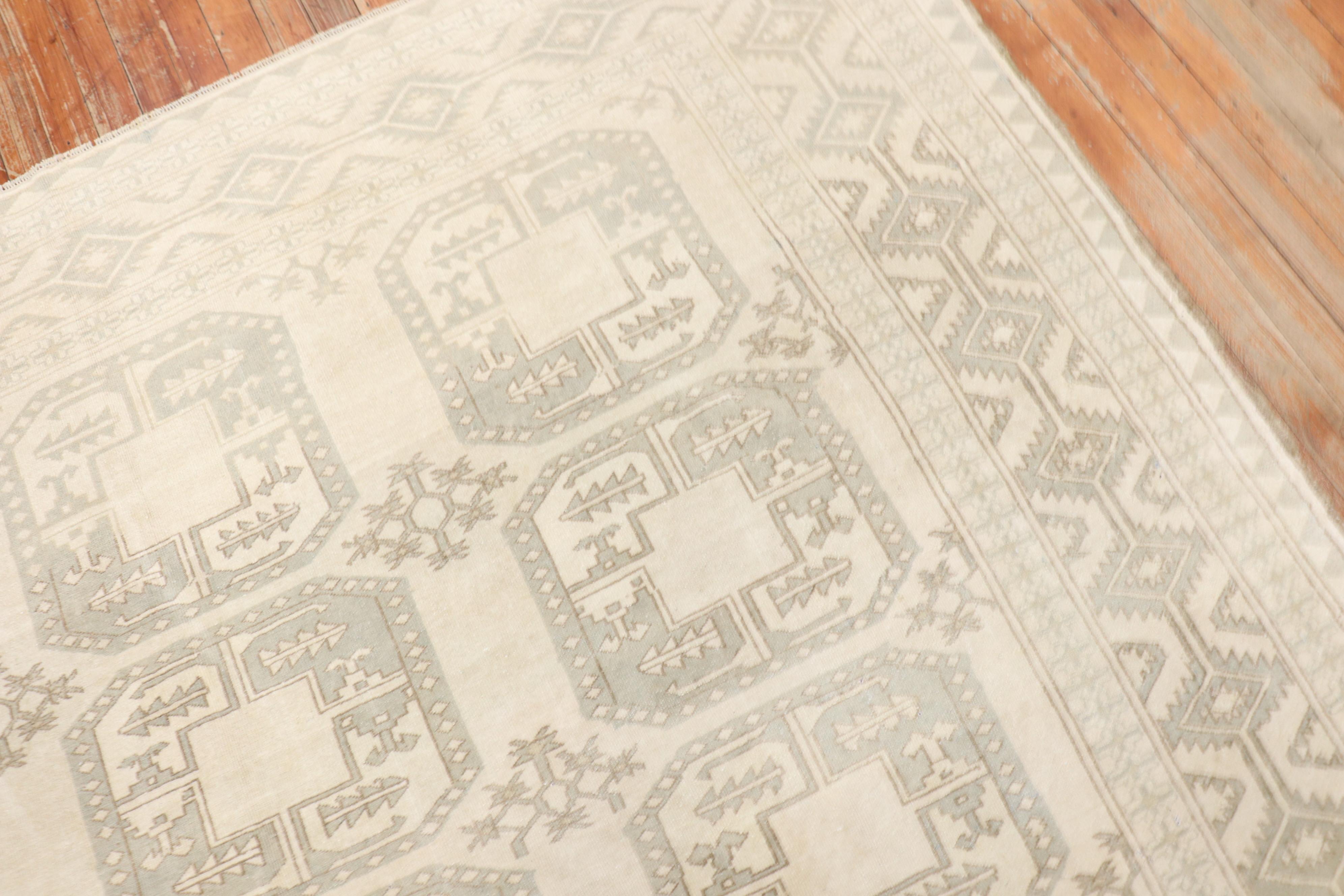 Collectional Pale Square Afghan Ersari Tapis Zabihi en vente 2