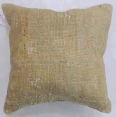 Zabihi Collection Pale Turkish Oushak Small Rug Pillow