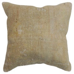 Zabihi Collection Pale Turkish Oushak Small Rug Pillow